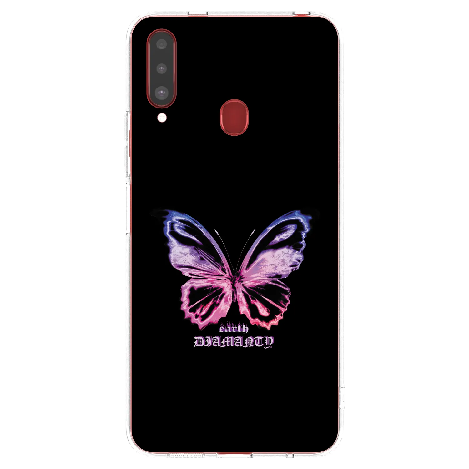 Picasee silikonowe przeźroczyste etui na Samsung Galaxy A20s - Diamanty Purple