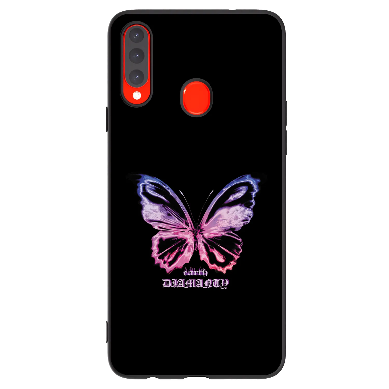 Picasee silikonowe czarne etui na Samsung Galaxy A20s - Diamanty Purple