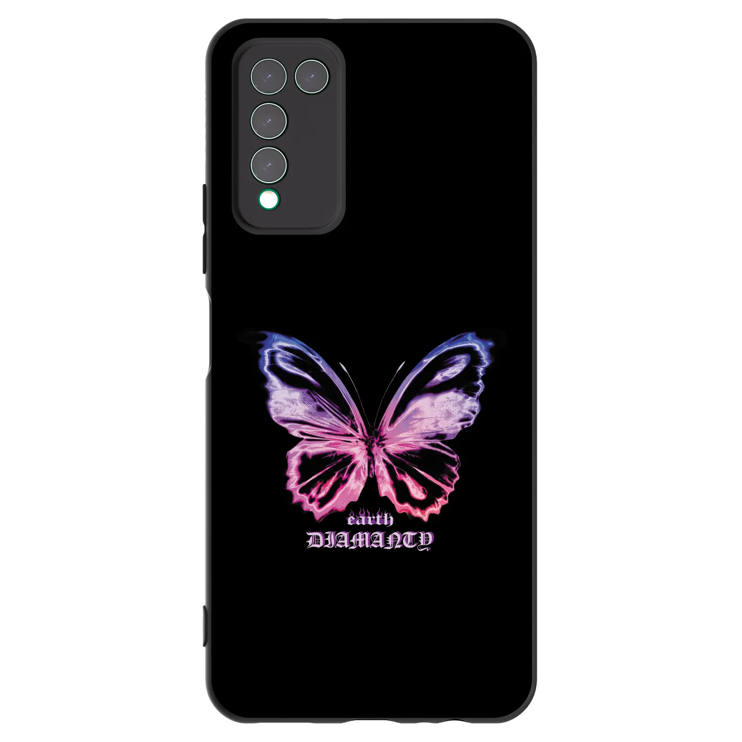 Picasee silikonowe czarne etui na Honor 10X Lite - Diamanty Purple