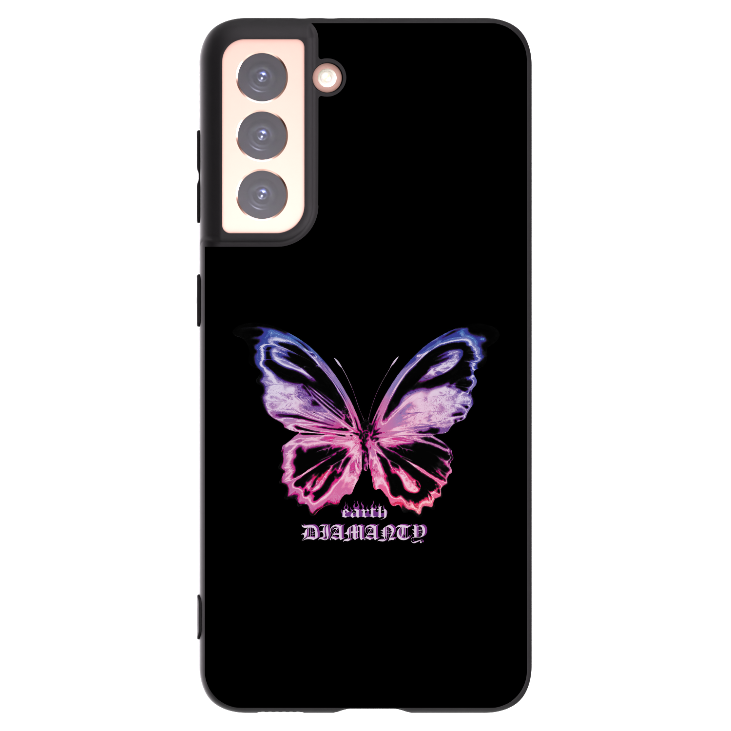 Picasee silikonowe czarne etui na Samsung Galaxy S21 5G G991B - Diamanty Purple