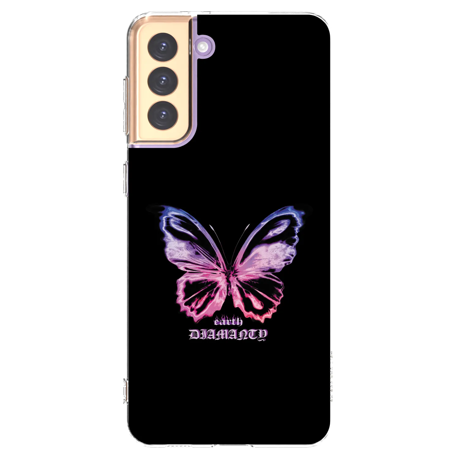Picasee silikonowe przeźroczyste etui na Samsung Galaxy S21+ 5G G996F - Diamanty Purple