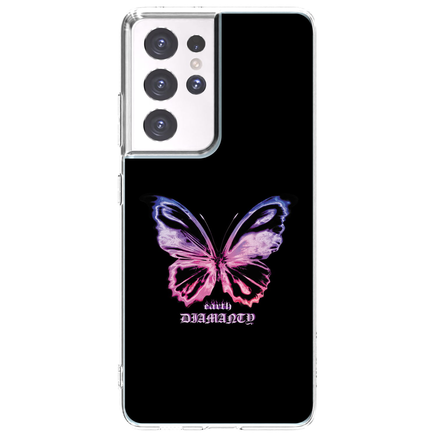 Picasee silikonowe przeźroczyste etui na Samsung Galaxy S21 Ultra 5G G998B - Diamanty Purple