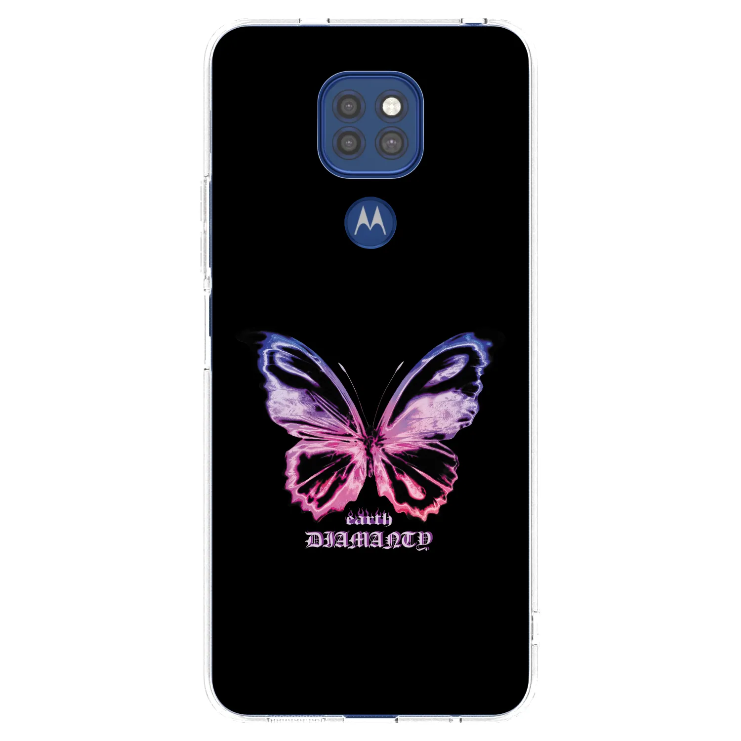 Picasee silikonowe przeźroczyste etui na Motorola Moto G9 Play - Diamanty Purple
