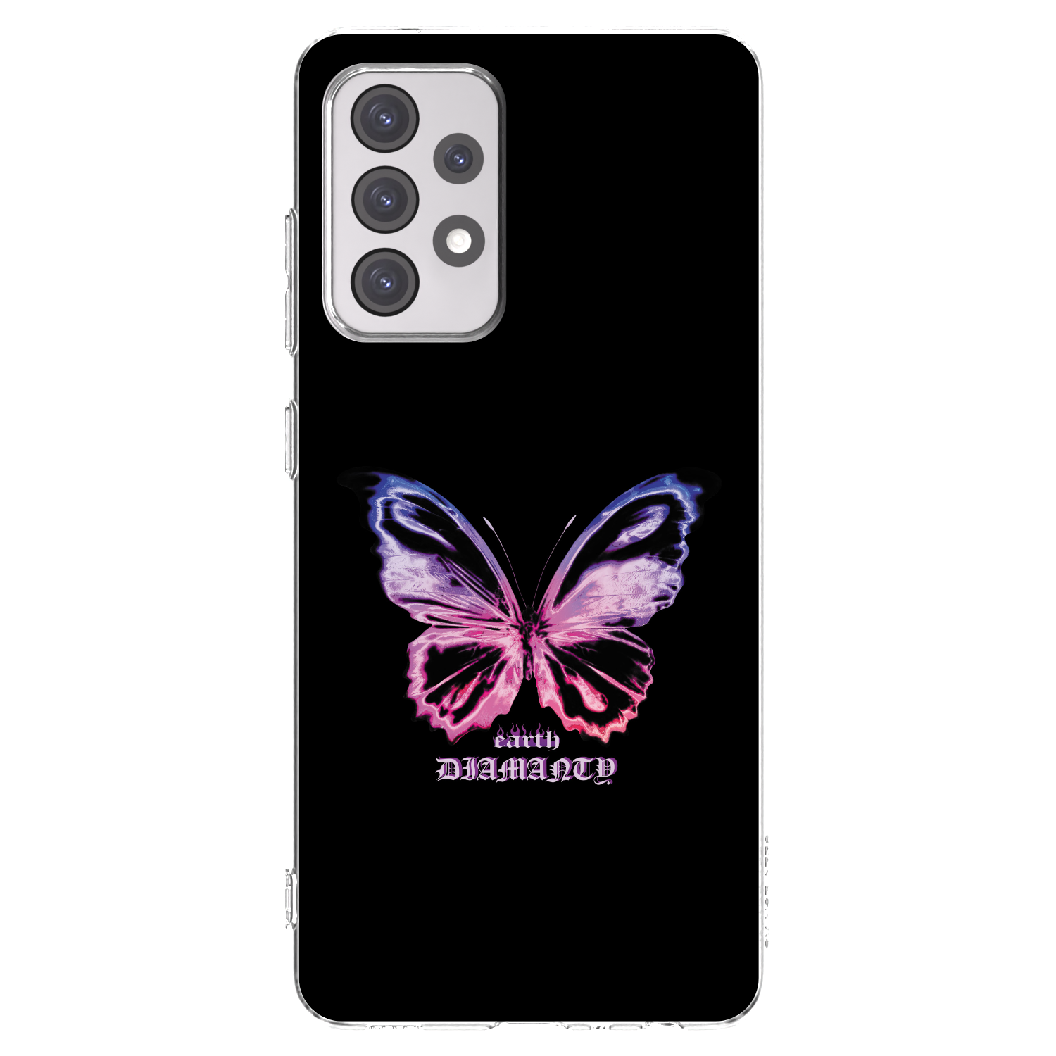 Picasee silikonowe przeźroczyste etui na Samsung Galaxy A52 5G A525F - Diamanty Purple