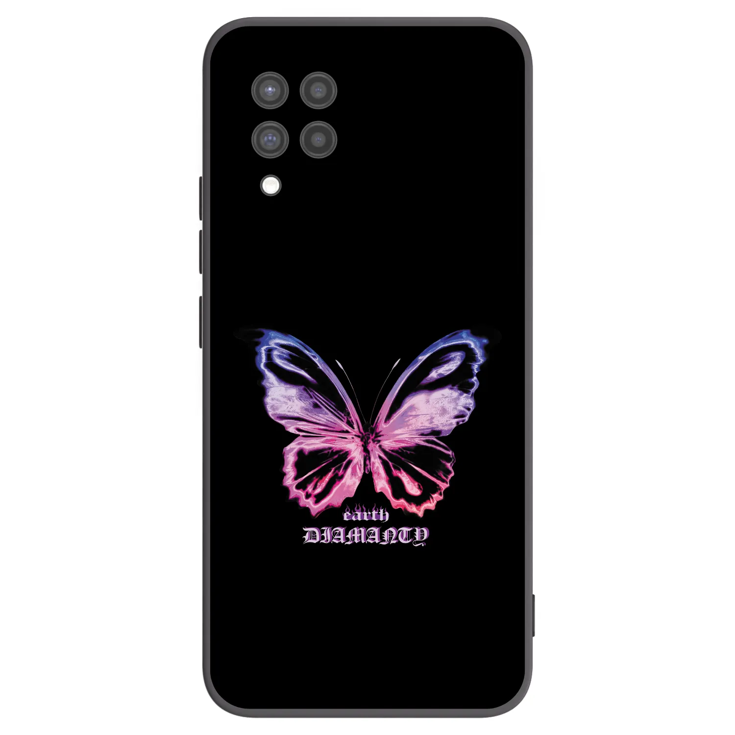 Picasee silikonowe czarne etui na Samsung Galaxy A42 A426B - Diamanty Purple