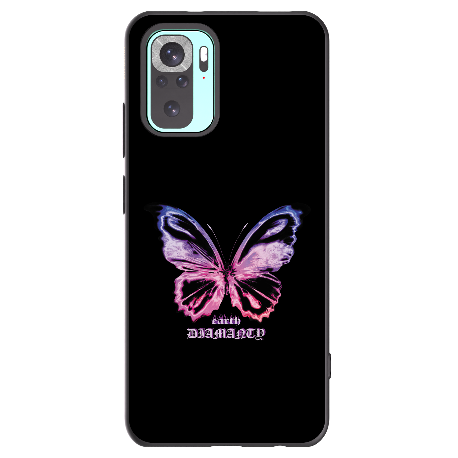 Picasee silikonowe czarne etui na Xiaomi Redmi Note 10 Pro - Diamanty Purple