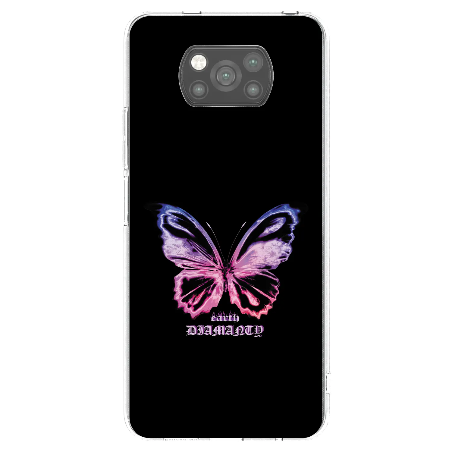 Picasee silikonowe czarne etui na Xiaomi Poco X3 Pro - Diamanty Purple