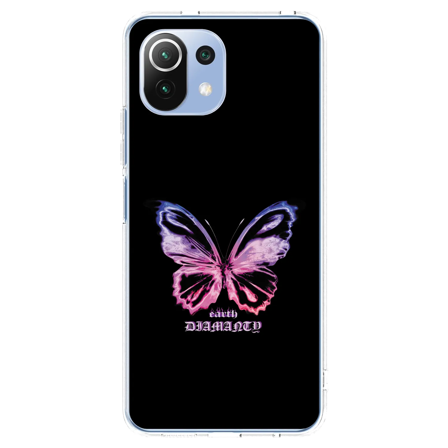 Picasee silikonowe przeźroczyste etui na Xiaomi Mi 11 Lite - Diamanty Purple