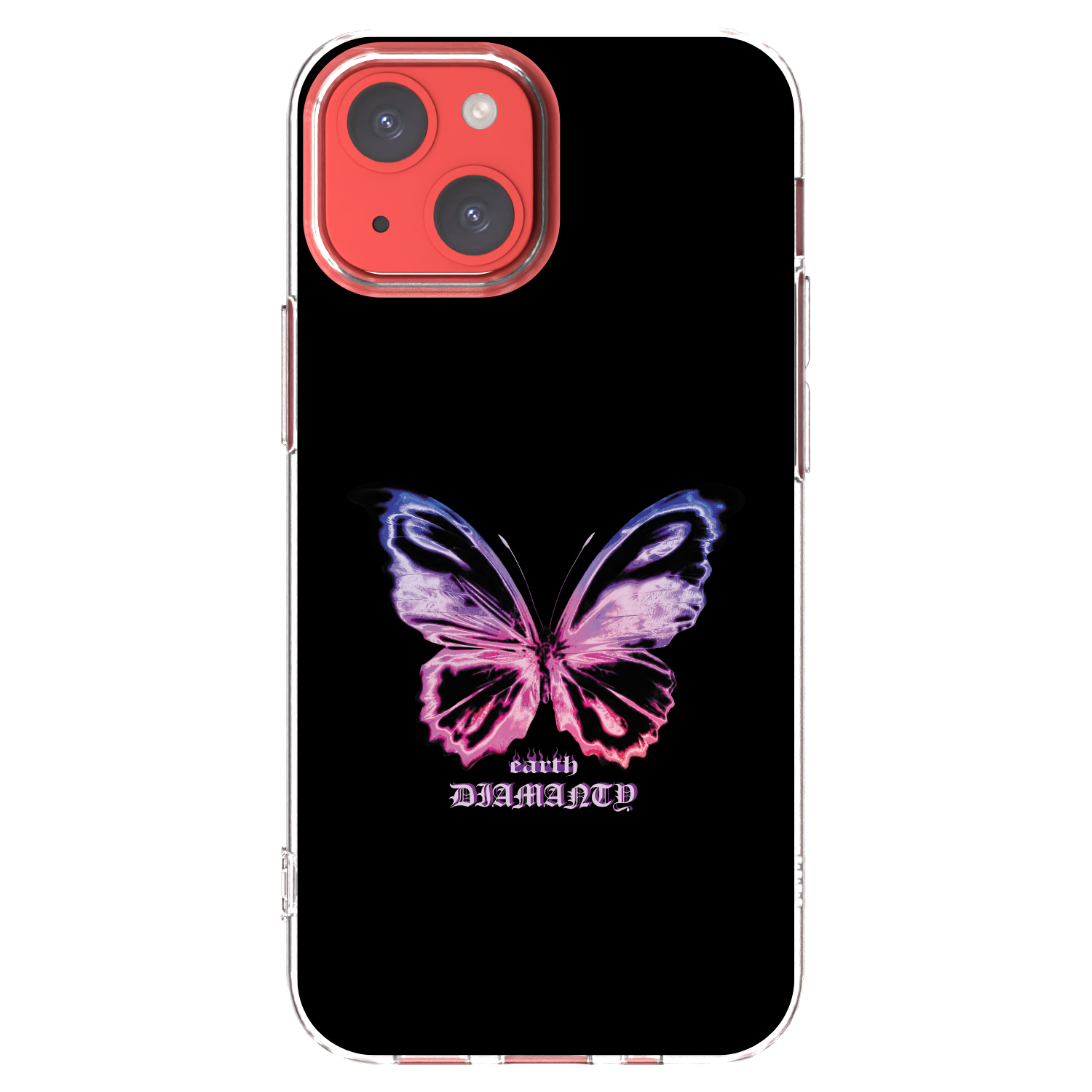 Picasee silikonowe przeźroczyste etui na Apple iPhone 13 mini - Diamanty Purple
