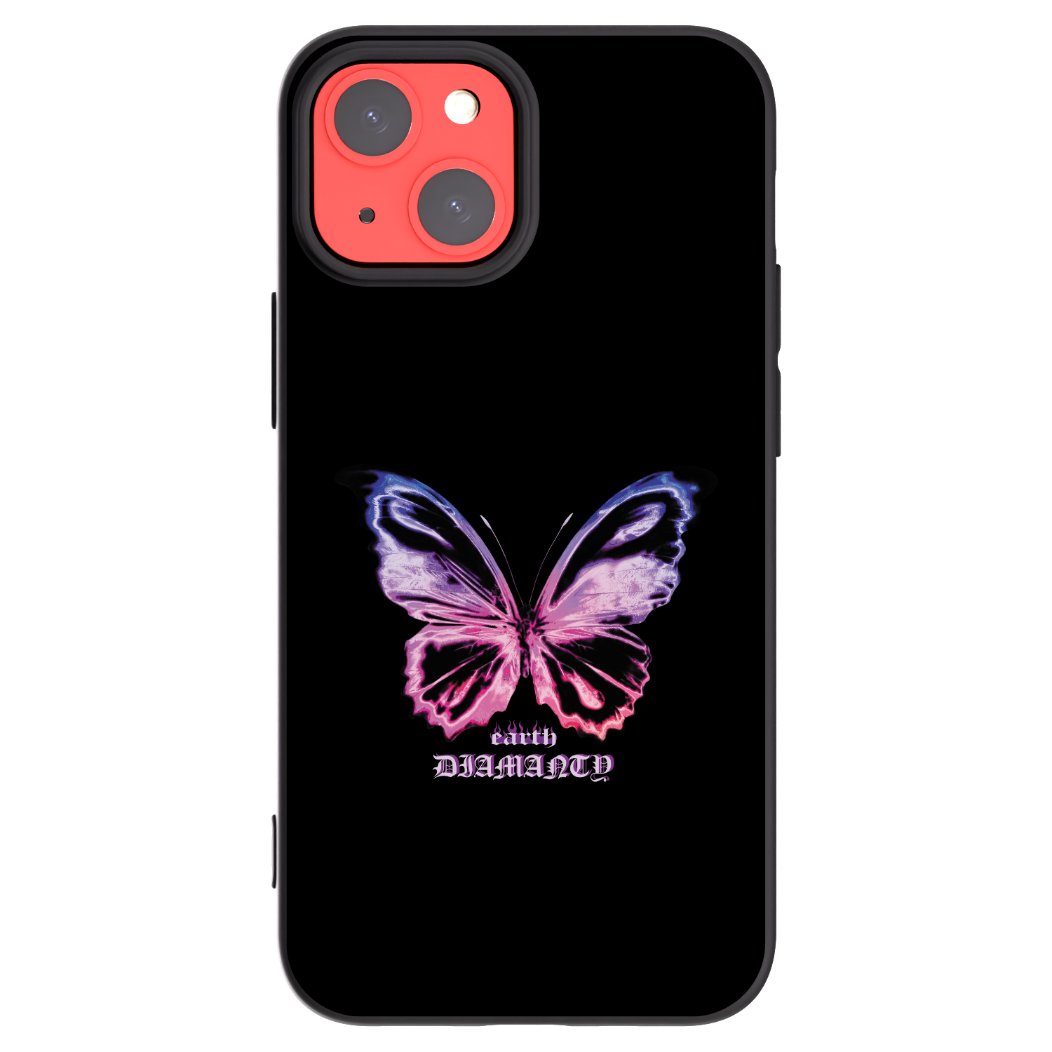 Picasee silikonowe czarne etui na Apple iPhone 13 mini - Diamanty Purple