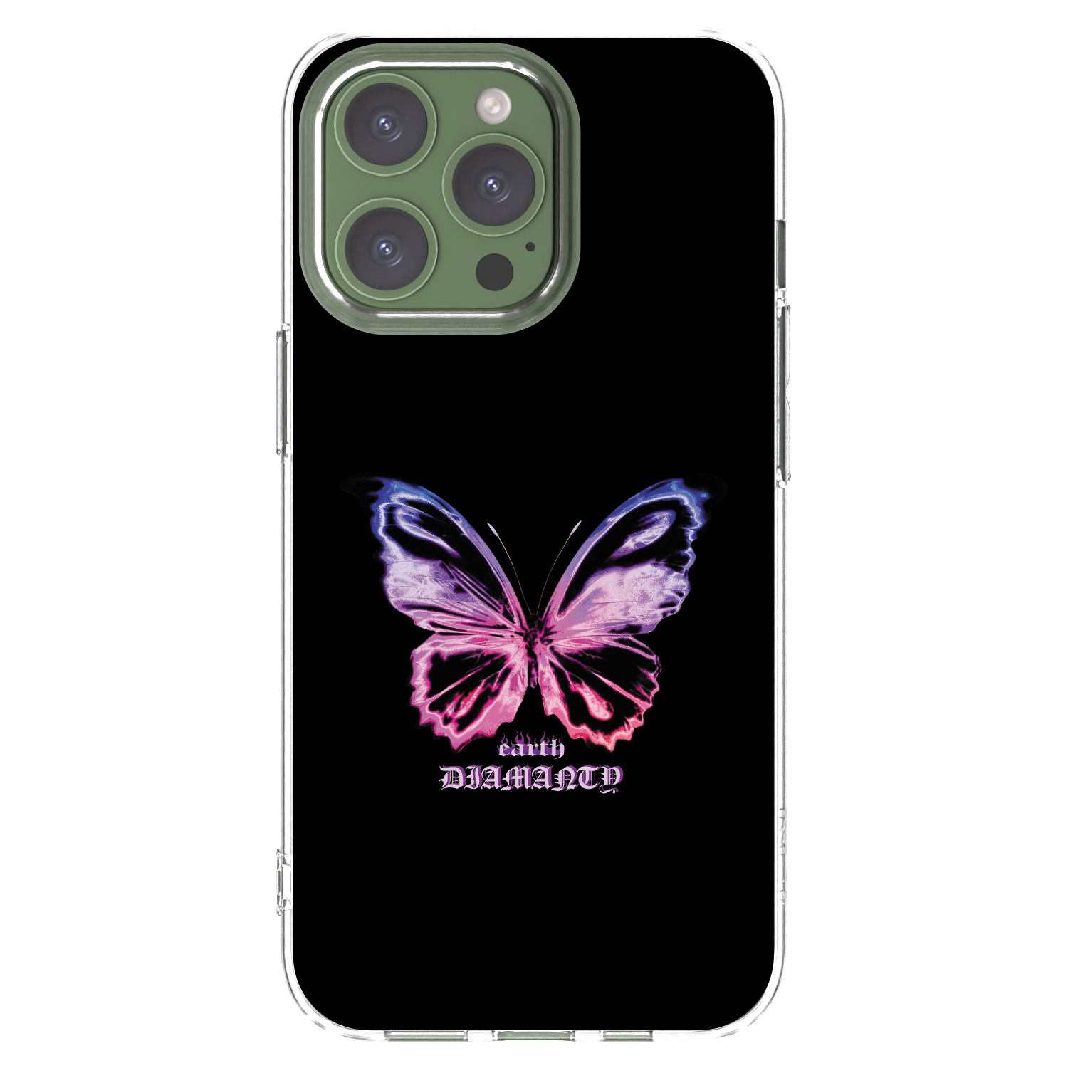 Picasee silikonowe przeźroczyste etui na Apple iPhone 13 Pro - Diamanty Purple