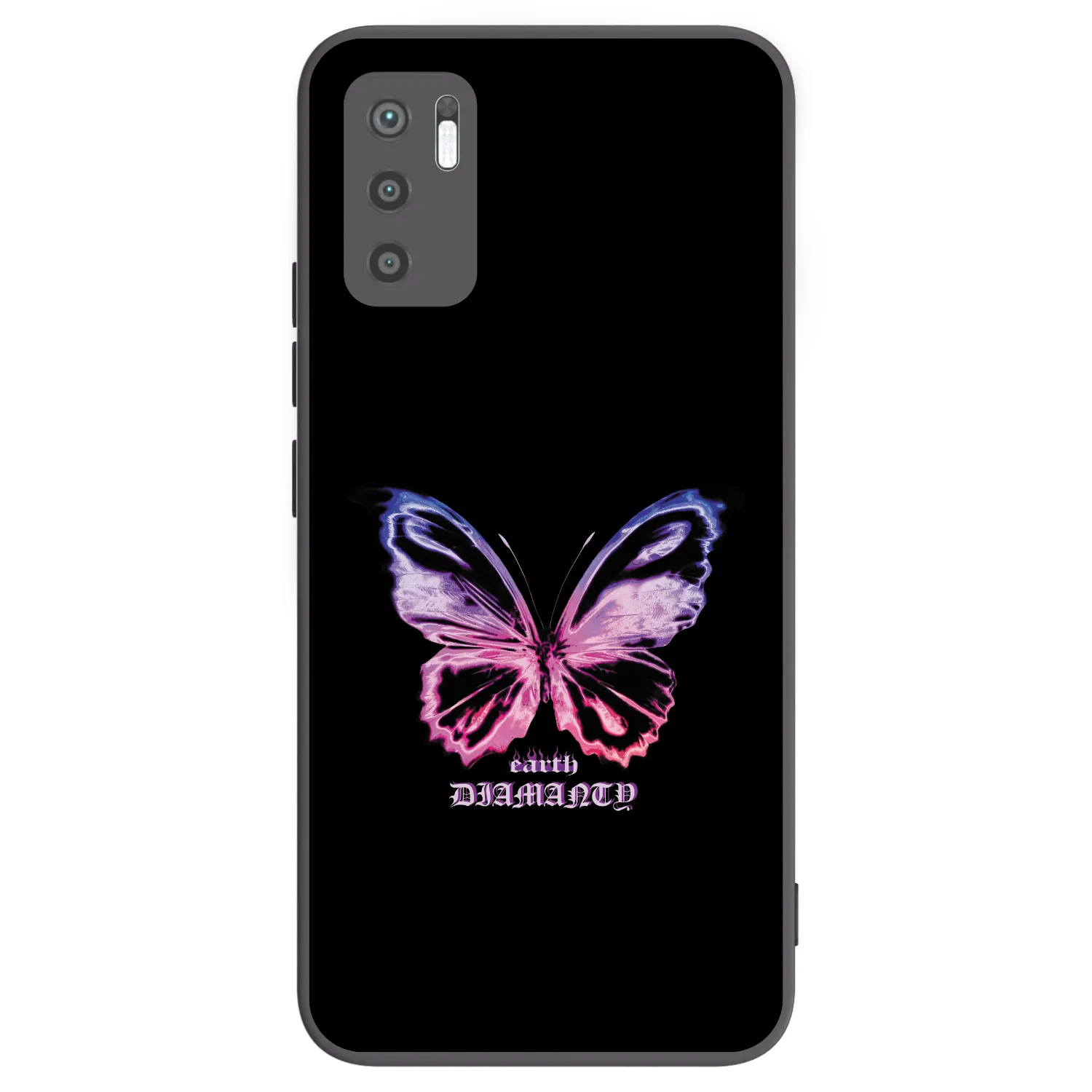 Picasee silikonowe czarne etui na Xiaomi Redmi Note 10 5G - Diamanty Purple