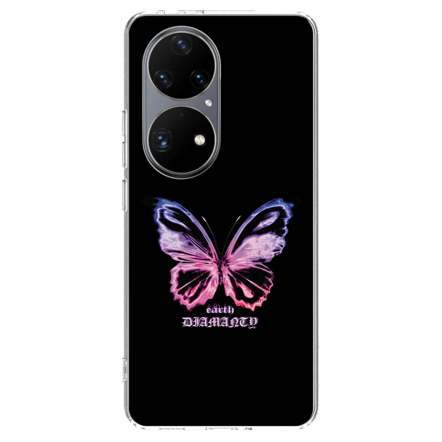 Picasee silikonowe przeźroczyste etui na Huawei P50 - Diamanty Purple
