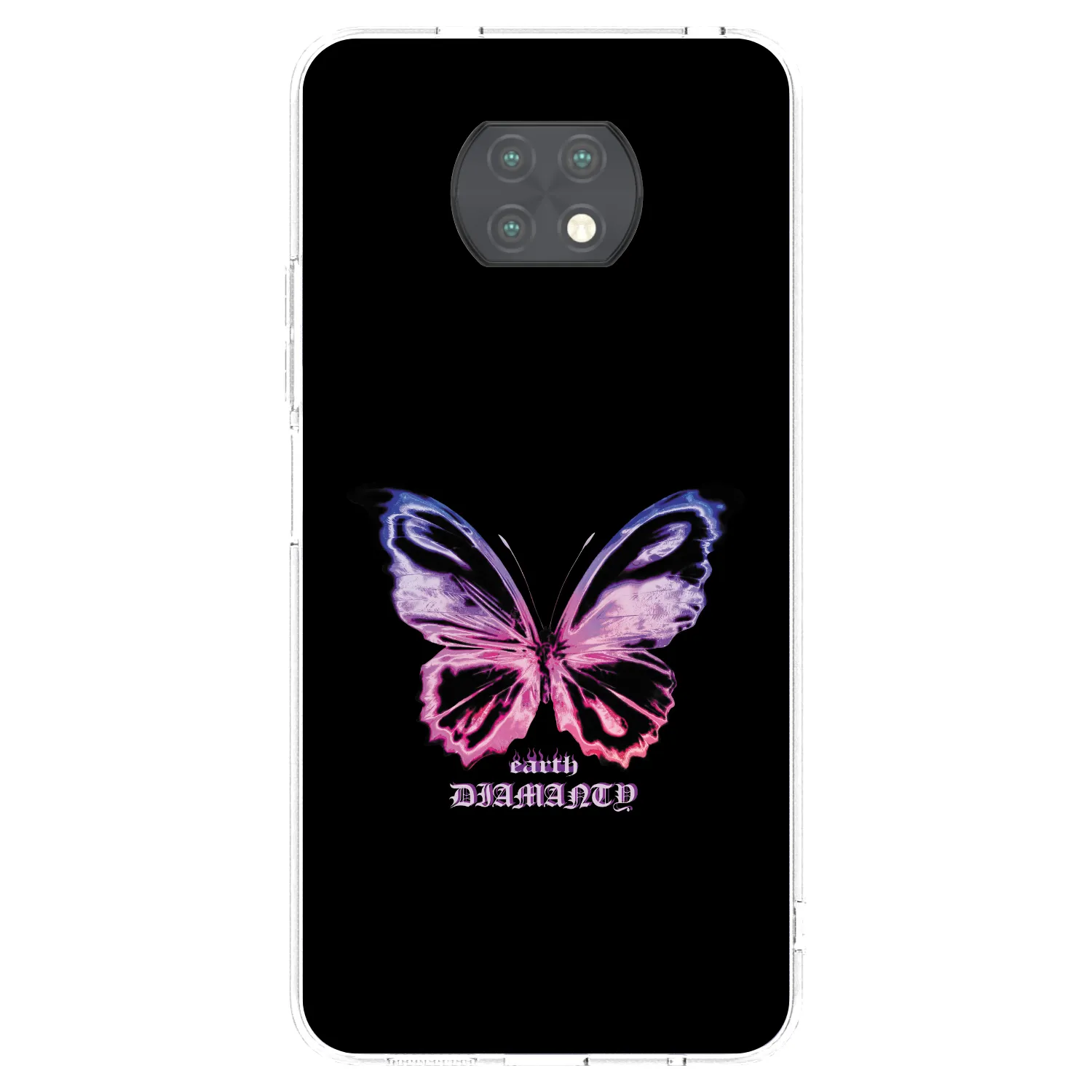 Picasee silikonowe przeźroczyste etui na Xiaomi Redmi Note 9T - Diamanty Purple