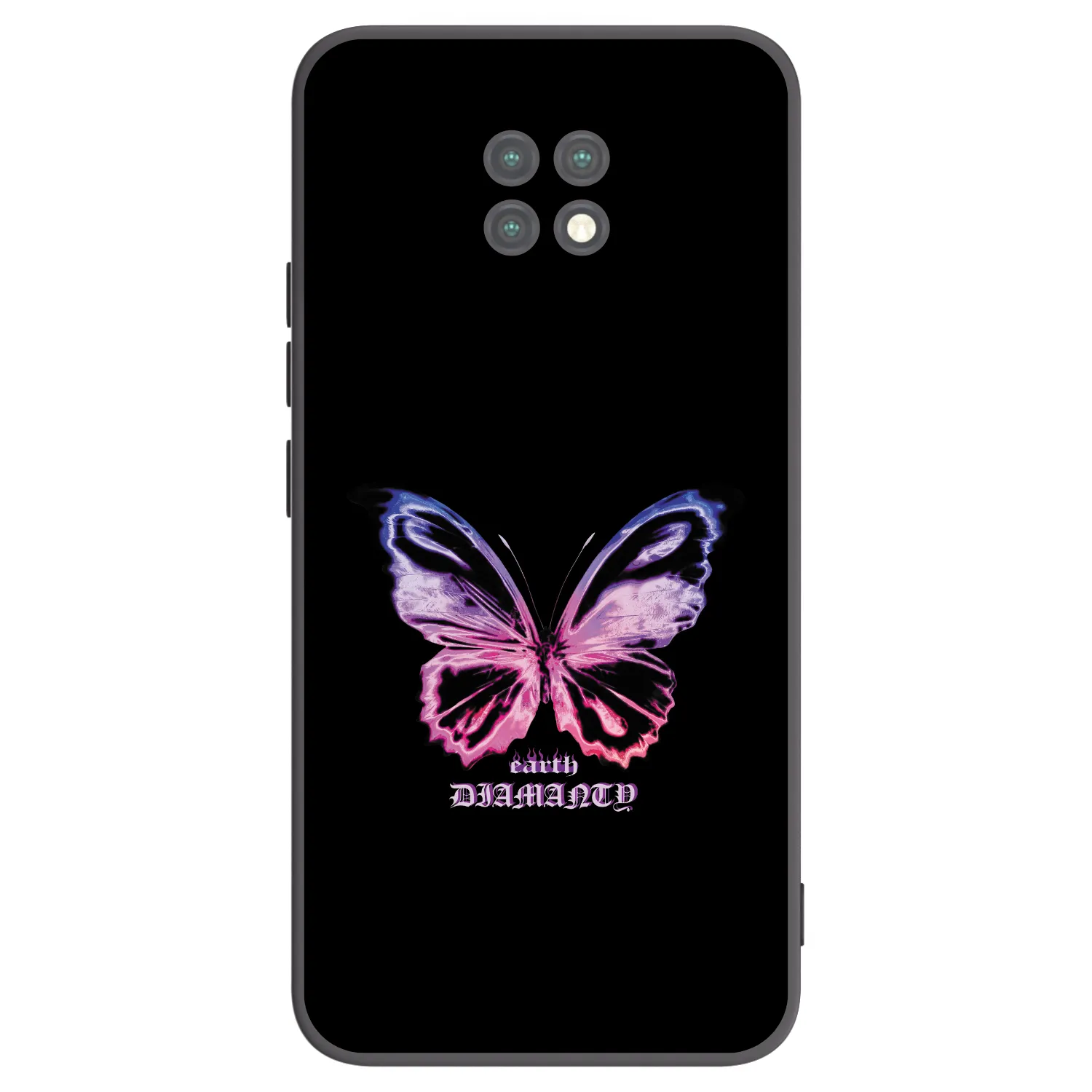 Picasee silikonowe czarne etui na Xiaomi Redmi Note 9T - Diamanty Purple