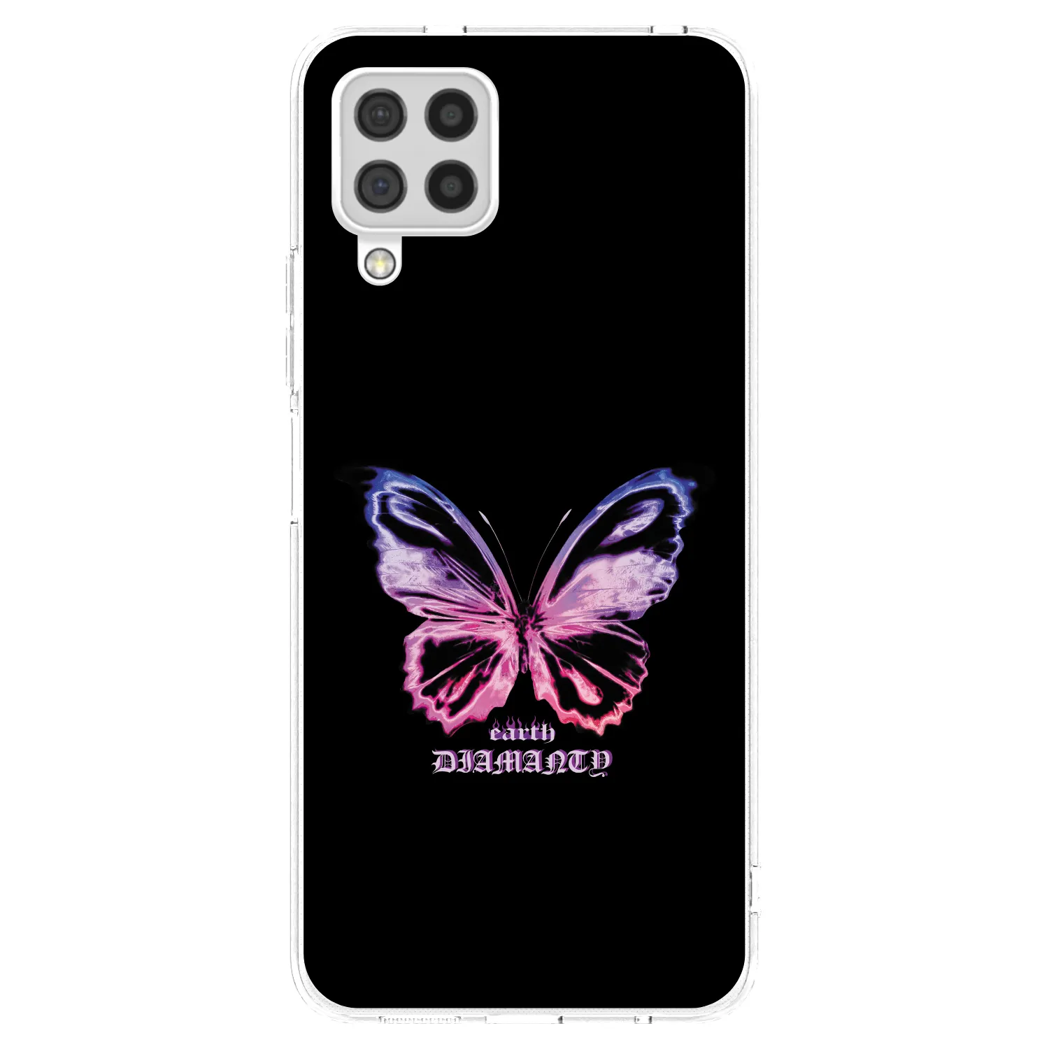 Picasee silikonowe przeźroczyste etui na Samsung Galaxy A22 A225F 4G - Diamanty Purple