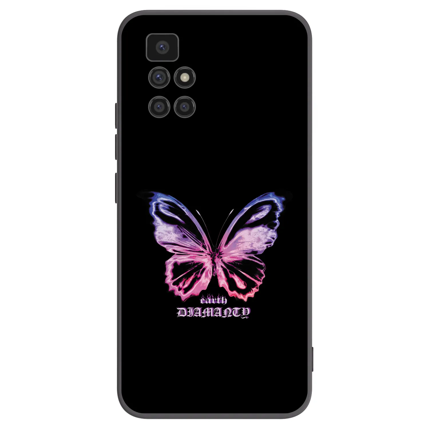 Picasee silikonowe czarne etui na Xiaomi Redmi 10 - Diamanty Purple