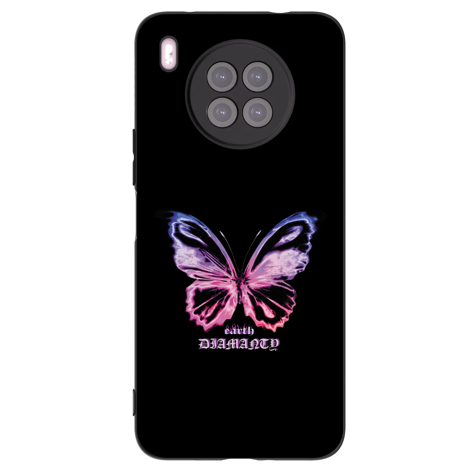 Picasee silikonowe czarne etui na Huawei Nova 8i - Diamanty Purple