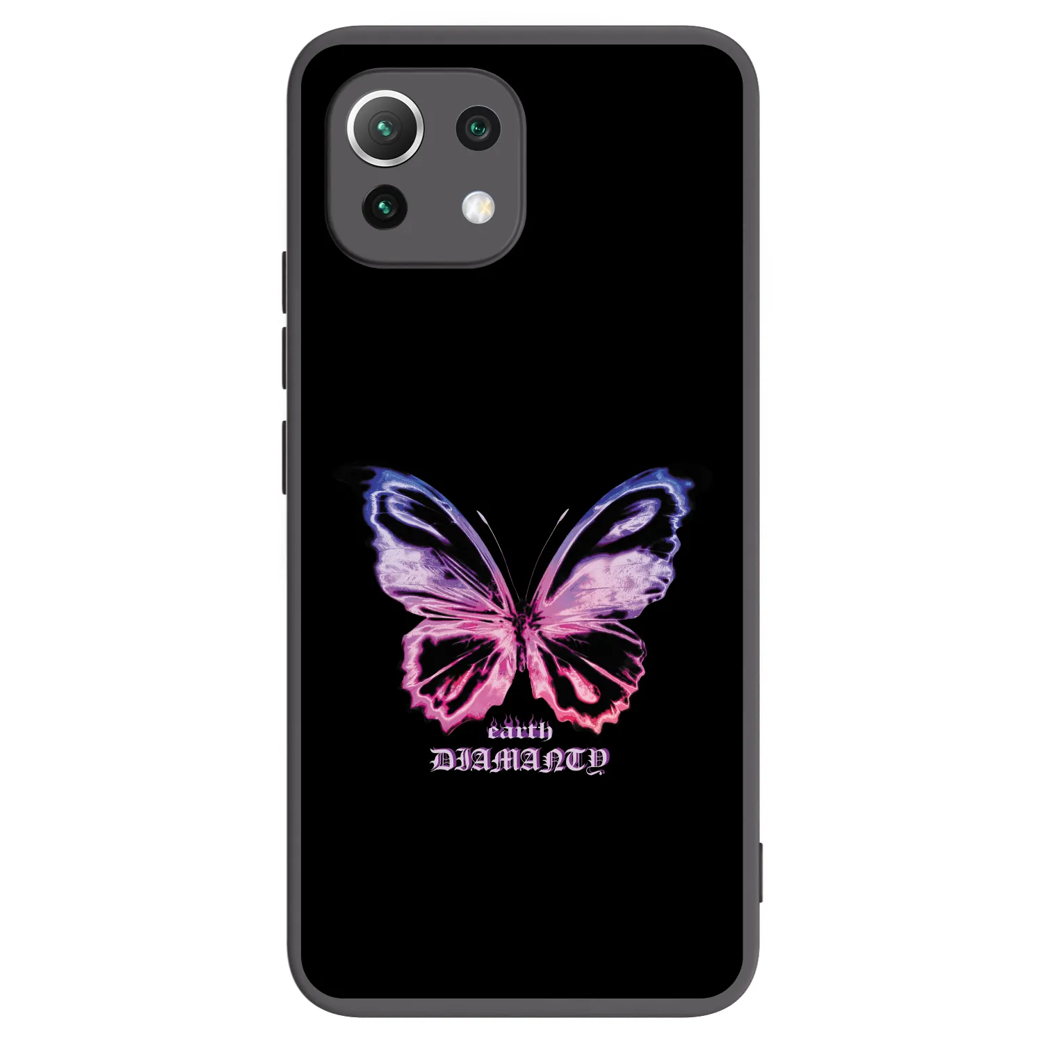 Picasee silikonowe czarne etui na Xiaomi 11 Lite 5G NE - Diamanty Purple