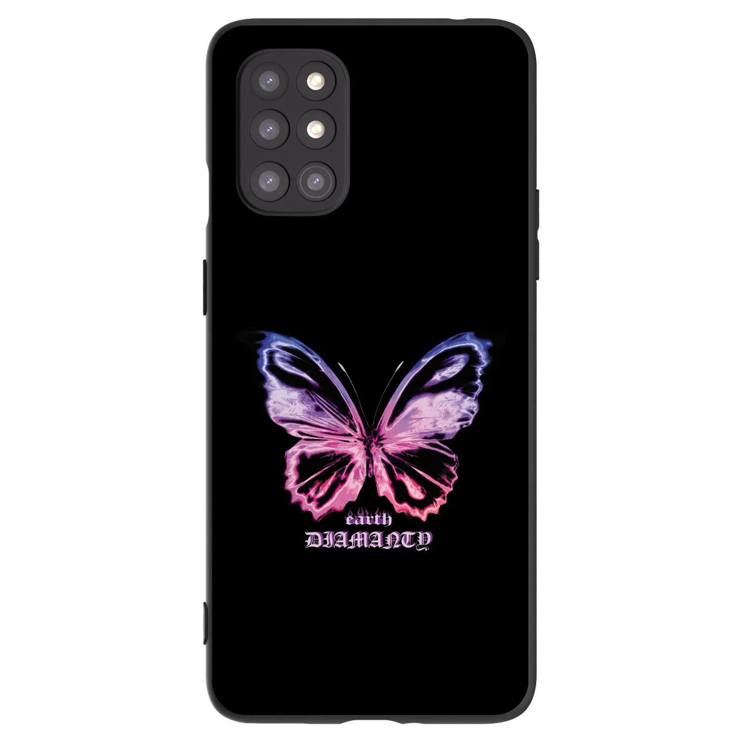 Picasee silikonowe czarne etui na OnePlus 8T - Diamanty Purple