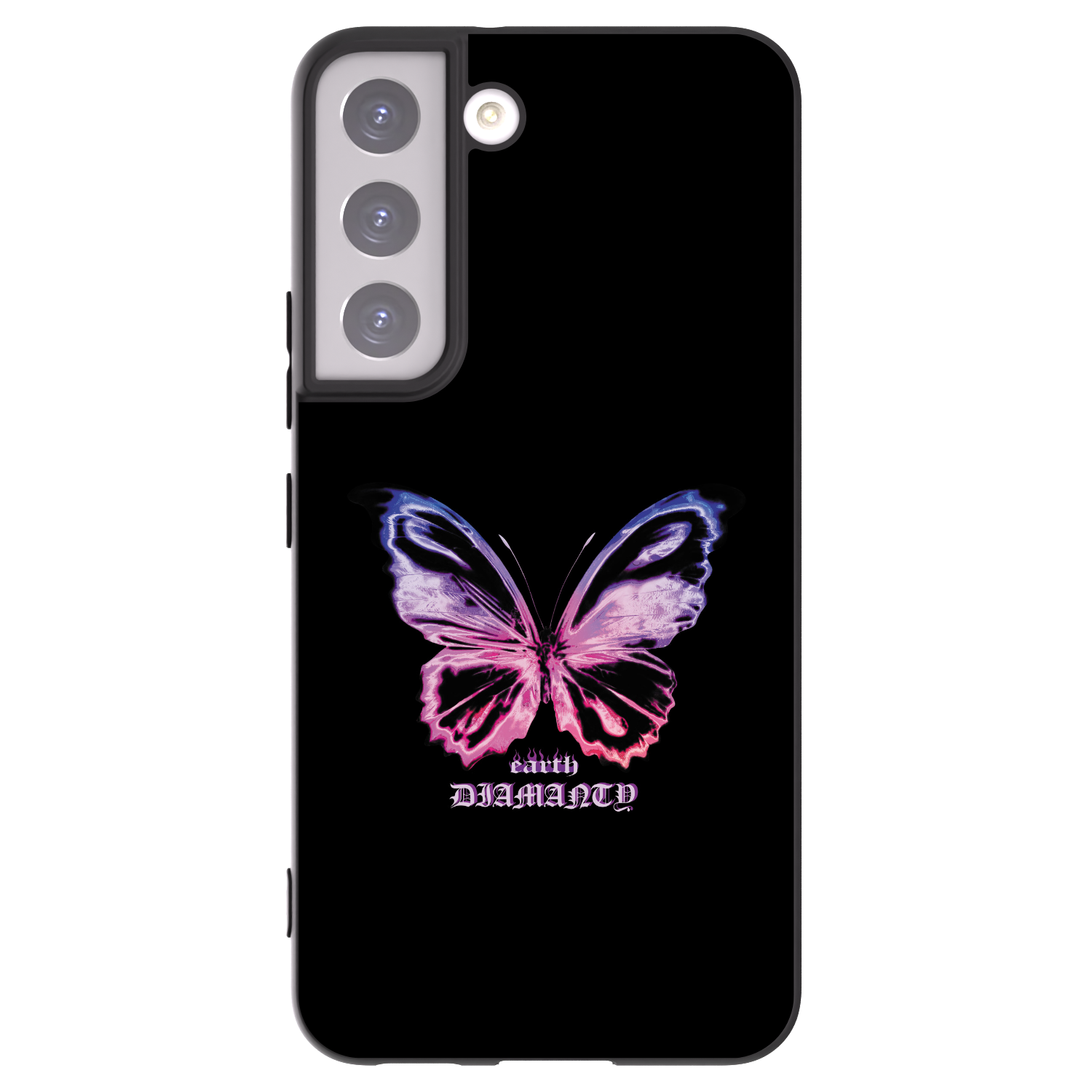 Picasee silikonowe czarne etui na Samsung Galaxy S22 5G - Diamanty Purple