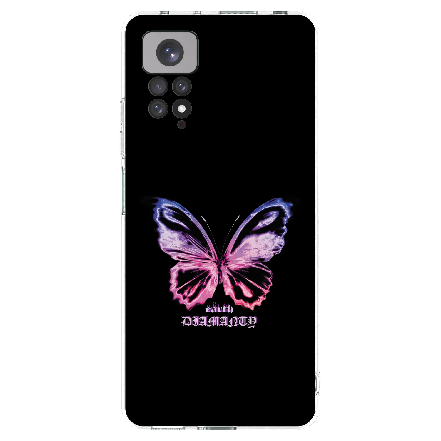 Picasee silikonowe przeźroczyste etui na Xiaomi Redmi Note 11S 4G - Diamanty Purple
