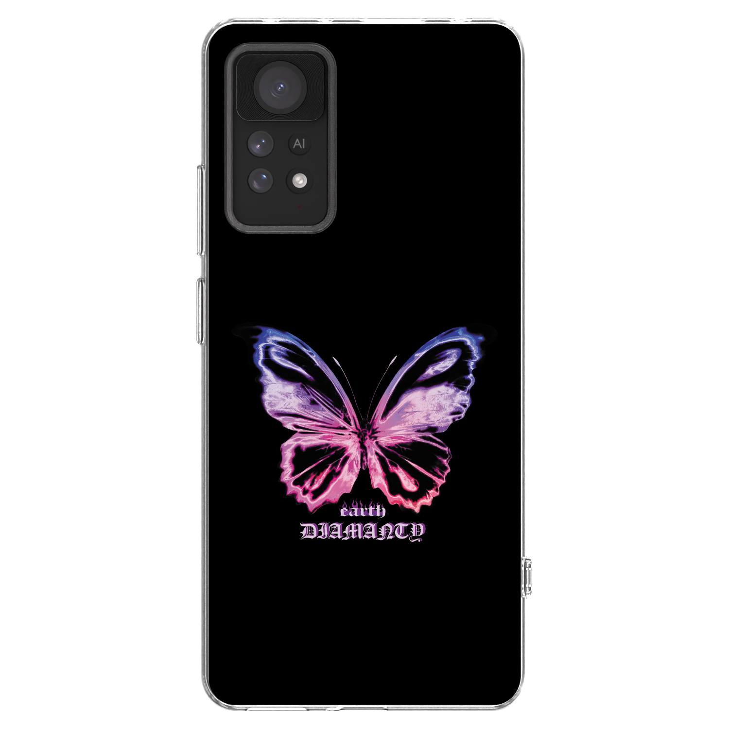 Picasee silikonowe przeźroczyste etui na Xiaomi Redmi Note 11 Pro 5G - Diamanty Purple