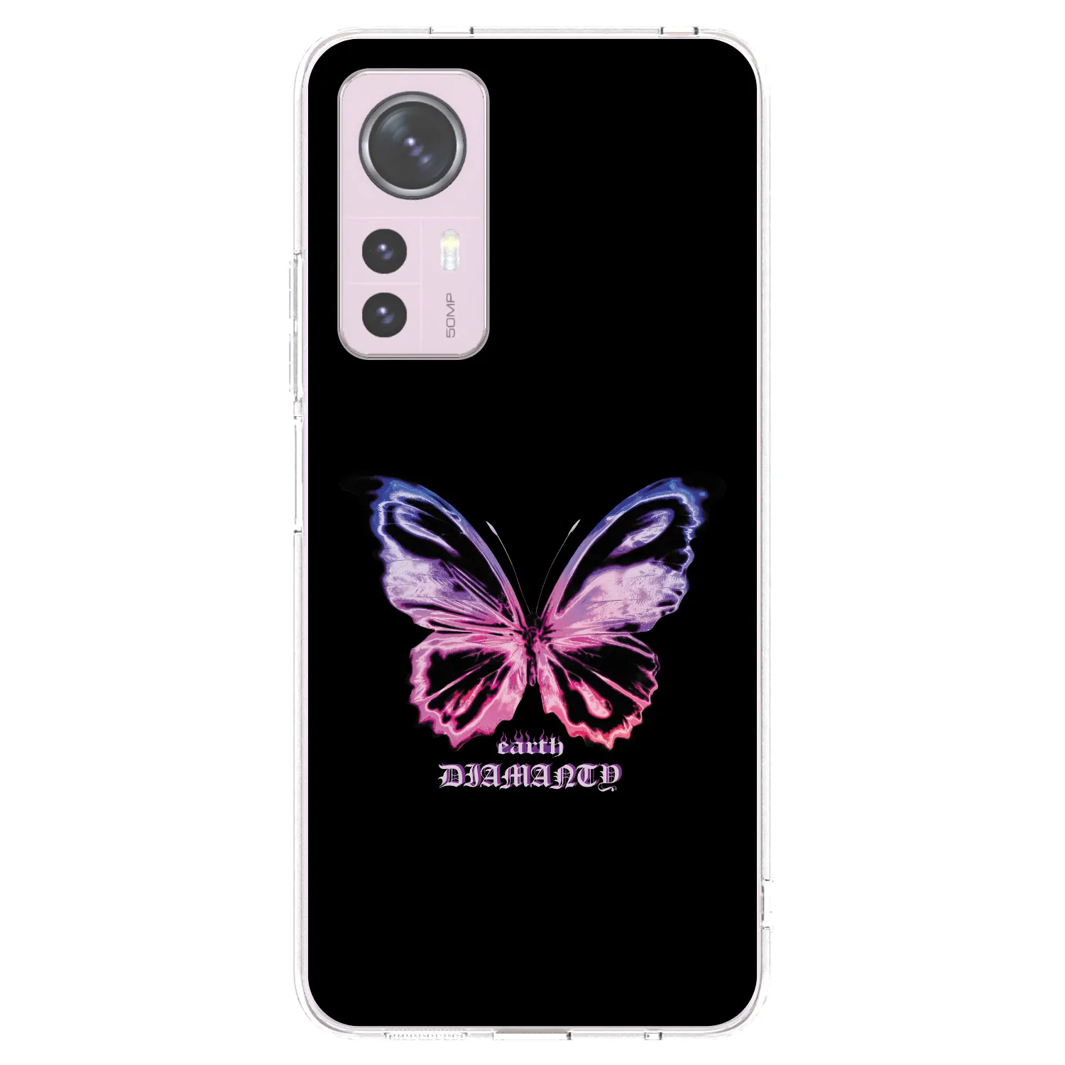 Picasee silikonowe przeźroczyste etui na Xiaomi 12 - Diamanty Purple