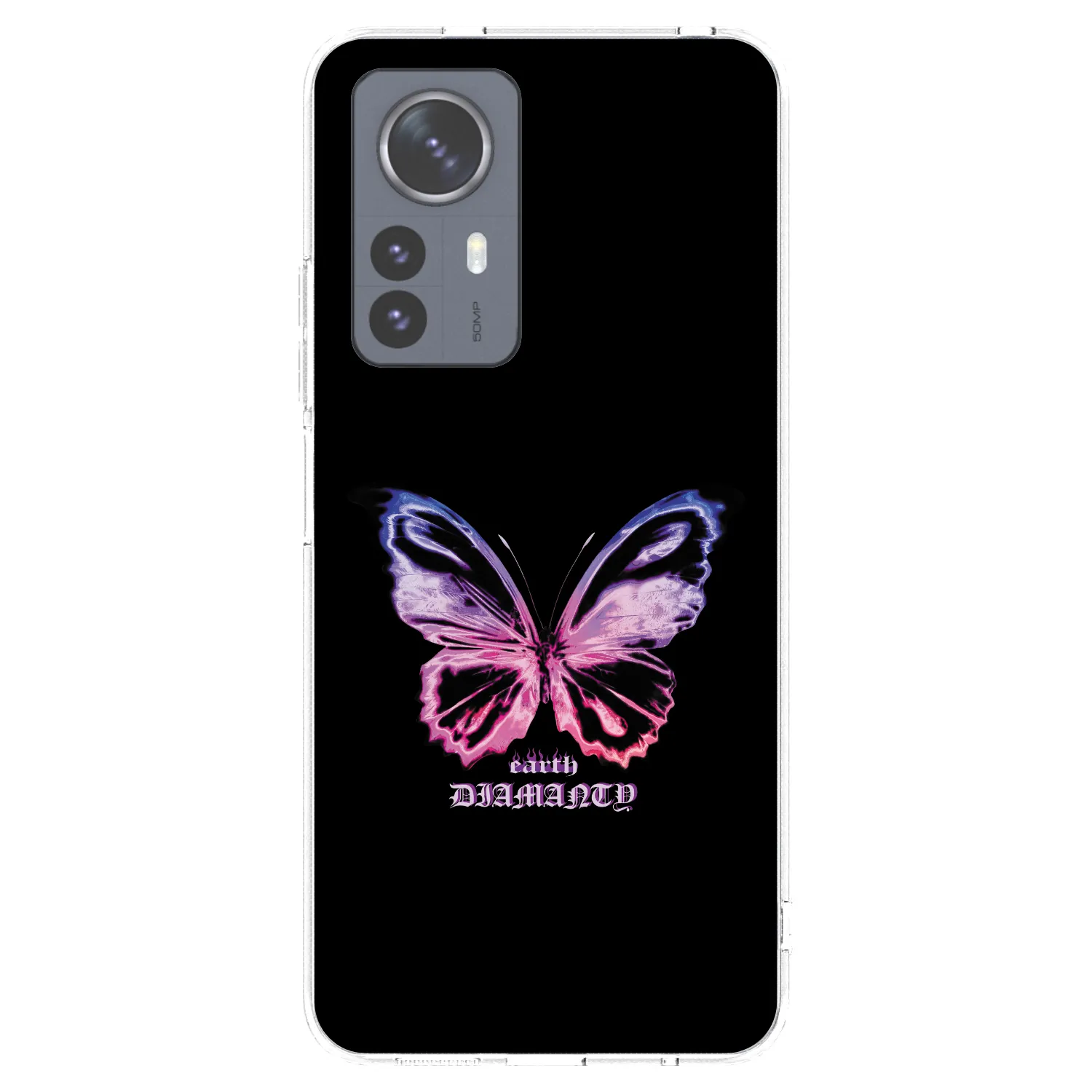 Picasee silikonowe przeźroczyste etui na Xiaomi 12 Pro - Diamanty Purple