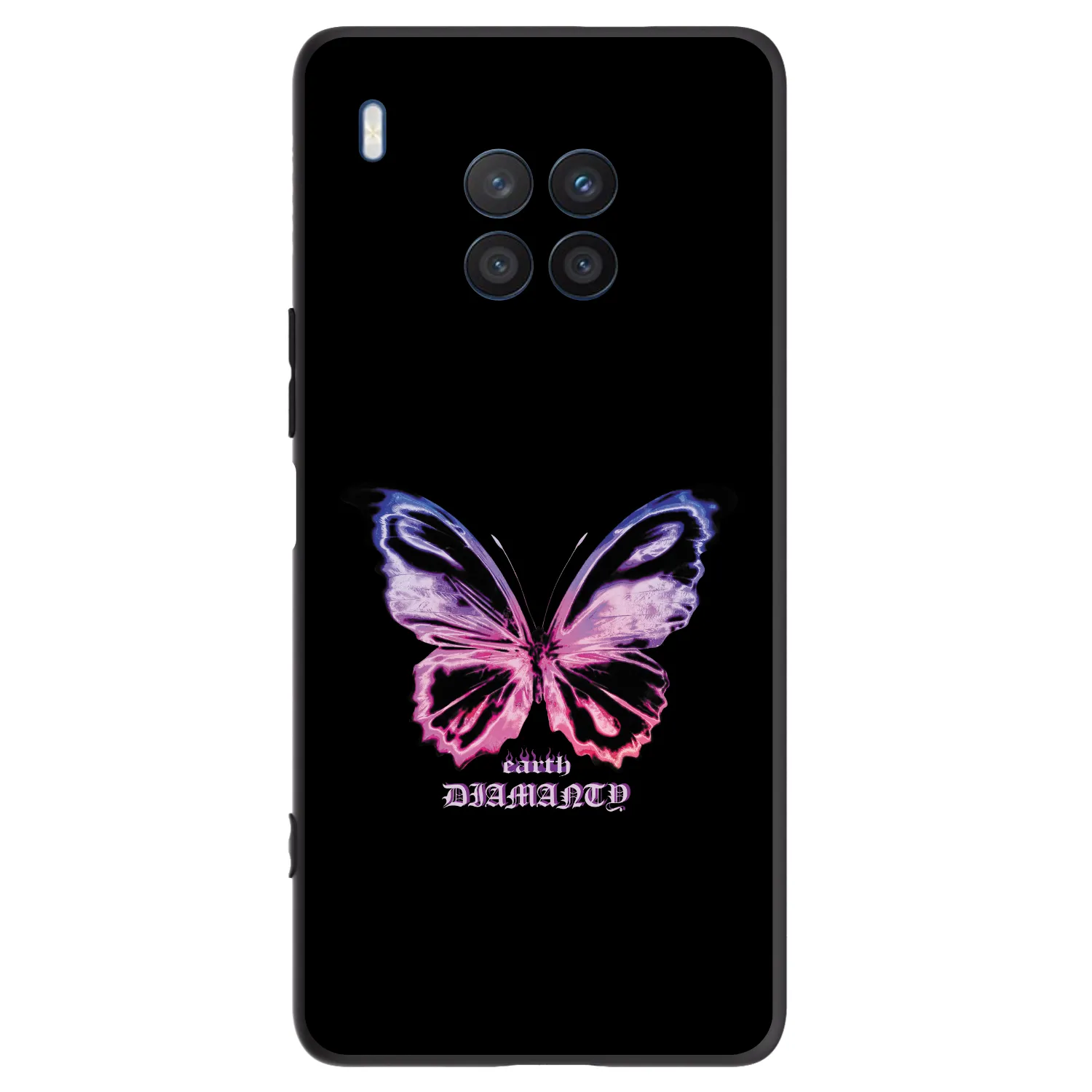 Picasee silikonowe czarne etui na Honor 50 Lite - Diamanty Purple