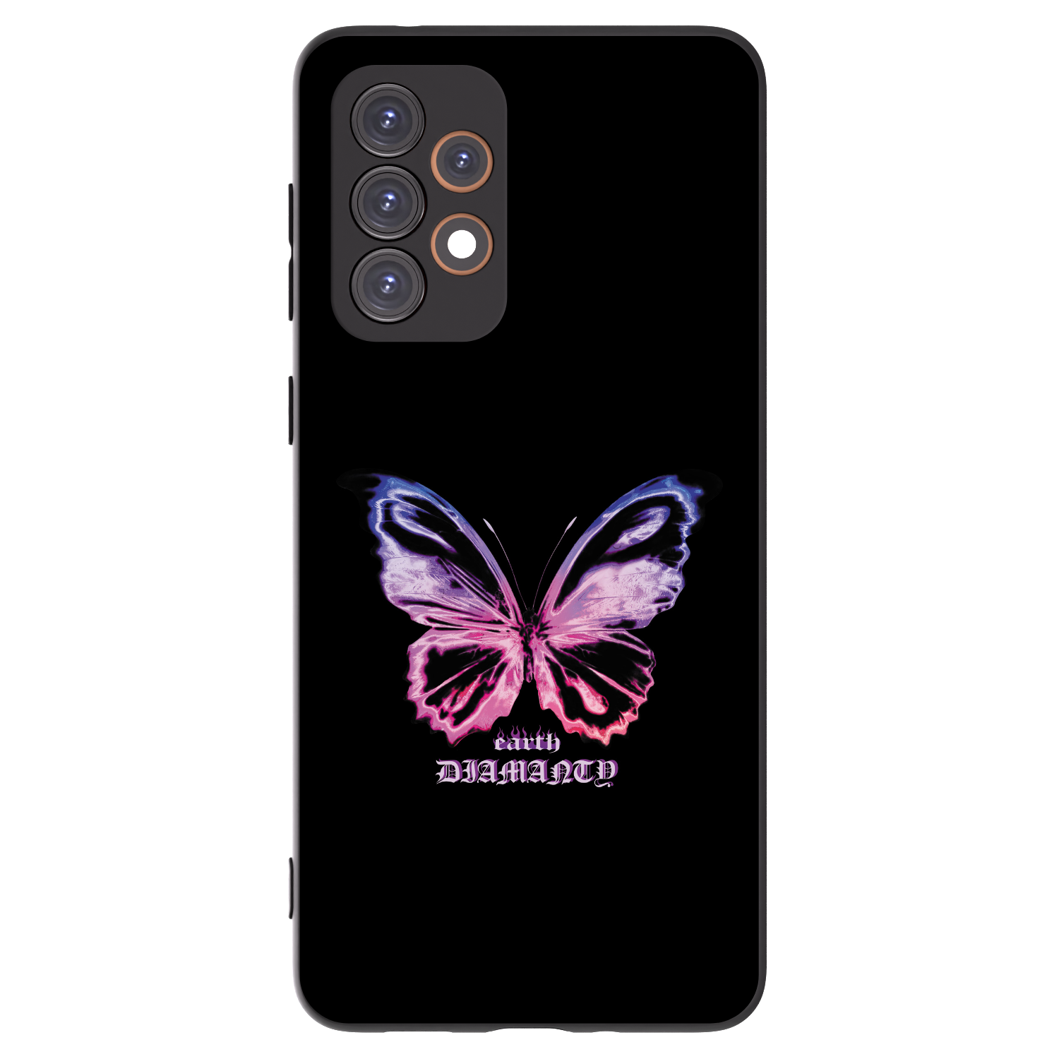 Picasee silikonowe czarne etui na Samsung Galaxy A33 5G A336 - Diamanty Purple