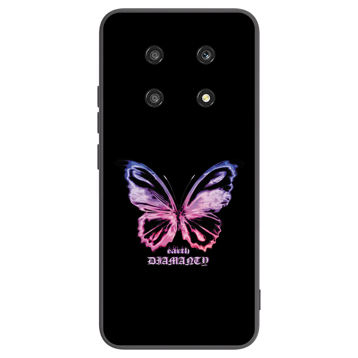 Picasee silikonowe czarne etui na Honor Magic4 Lite 5G - Diamanty Purple