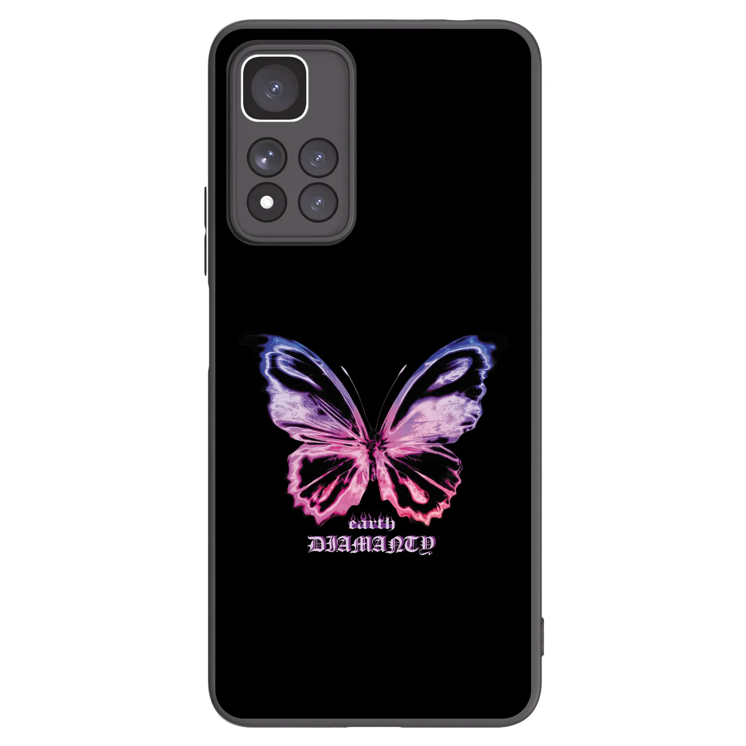 Picasee silikonowe czarne etui na Xiaomi Redmi Note 11 Pro+ 5G - Diamanty Purple