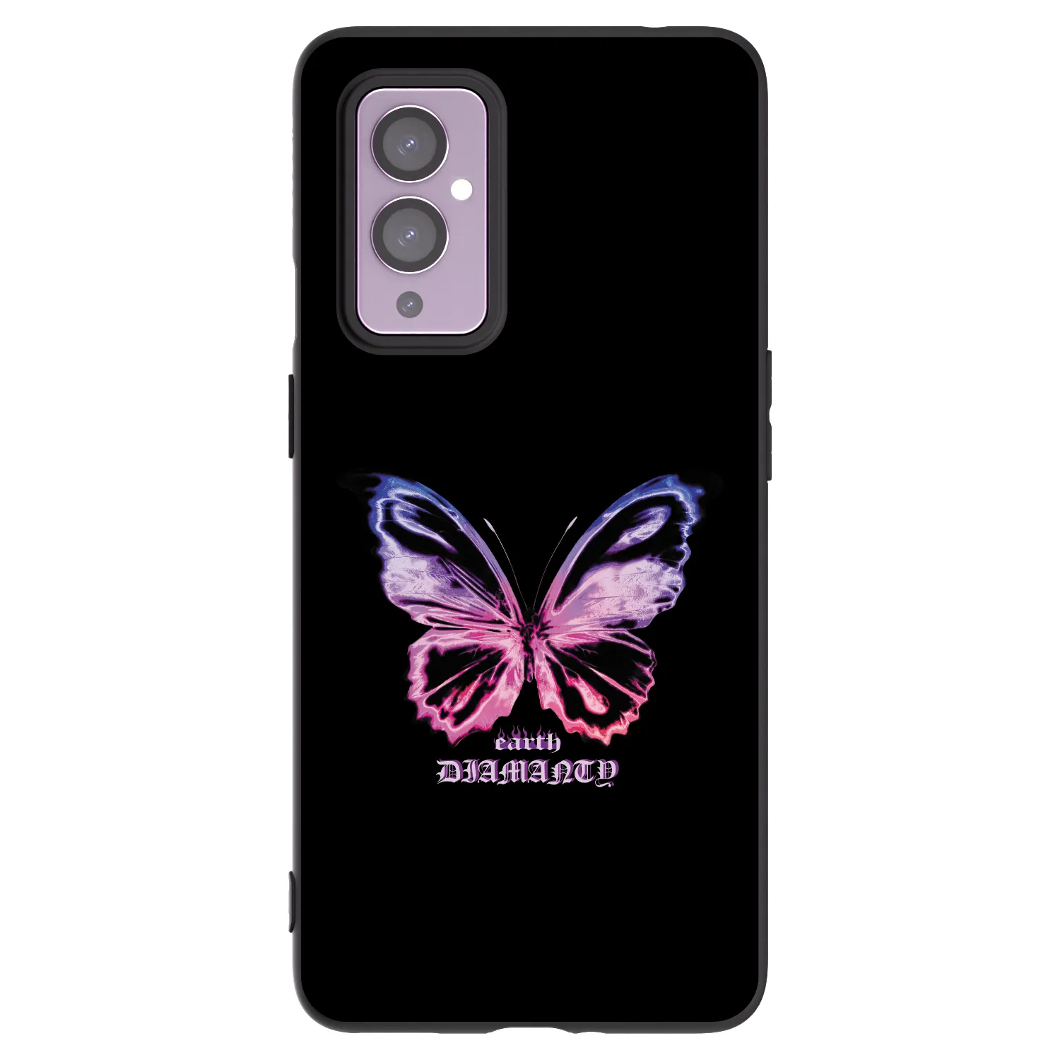Picasee silikonowe czarne etui na OnePlus 9 - Diamanty Purple