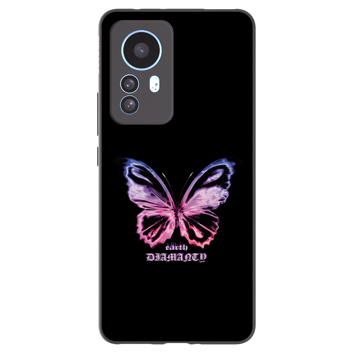 Picasee silikonowe czarne etui na Xiaomi 12T Pro - Diamanty Purple