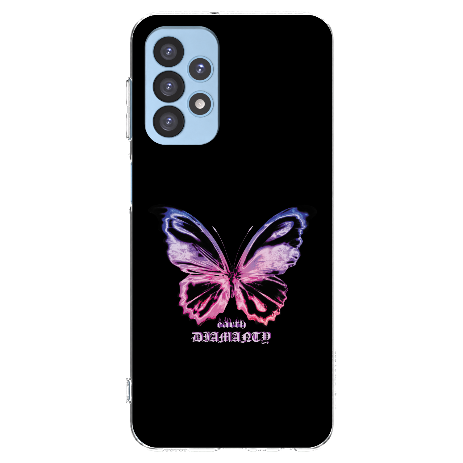 Picasee silikonowe przeźroczyste etui na Samsung Galaxy A23 A235F 4G - Diamanty Purple