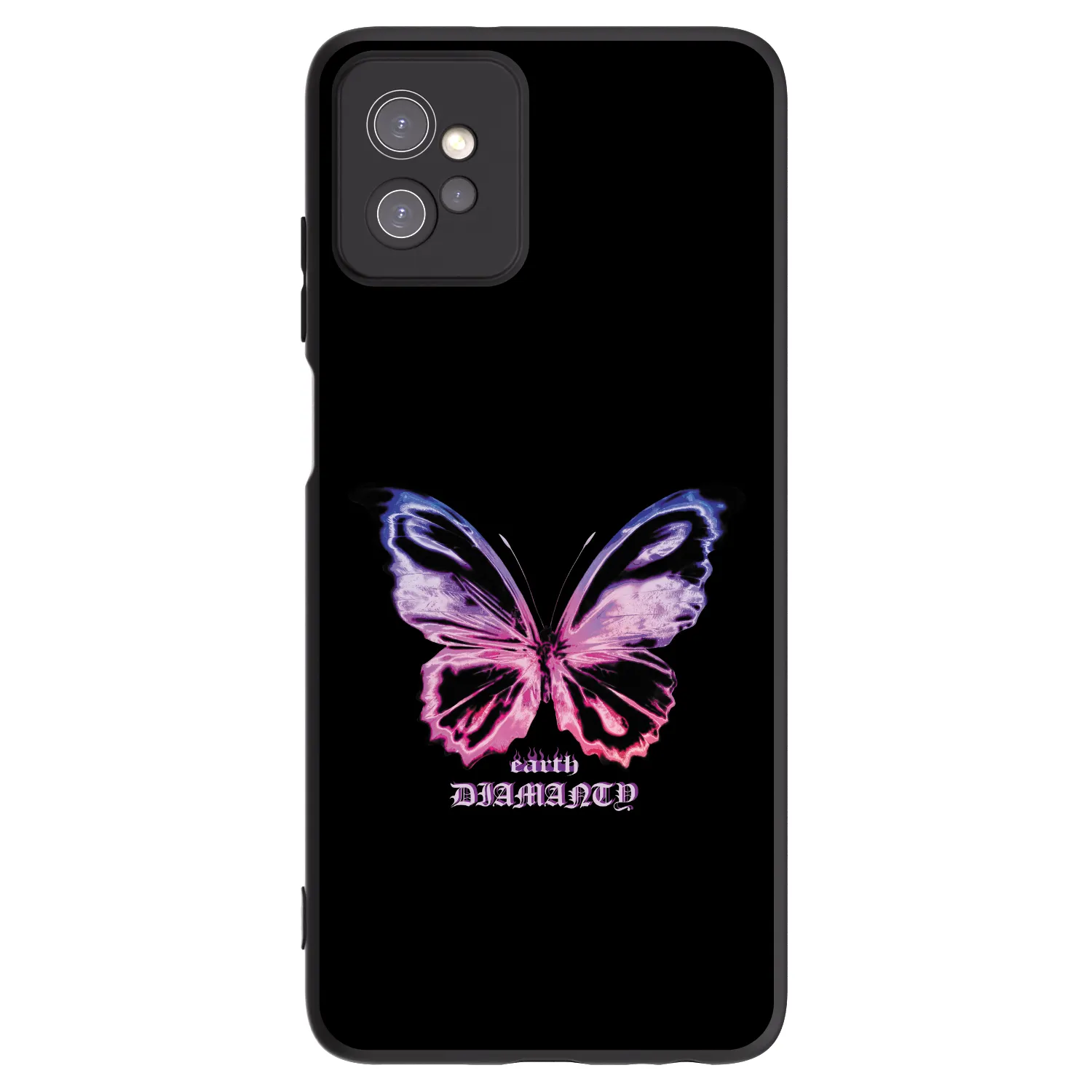 Picasee silikonowe czarne etui na Motorola Moto G32 - Diamanty Purple