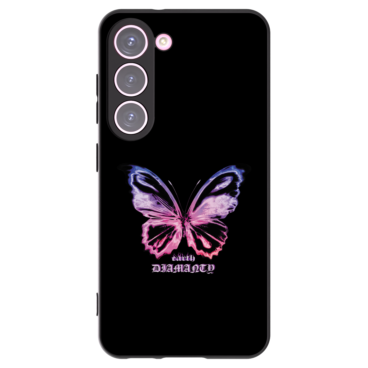 Picasee silikonowe czarne etui na Samsung Galaxy S23 5G - Diamanty Purple
