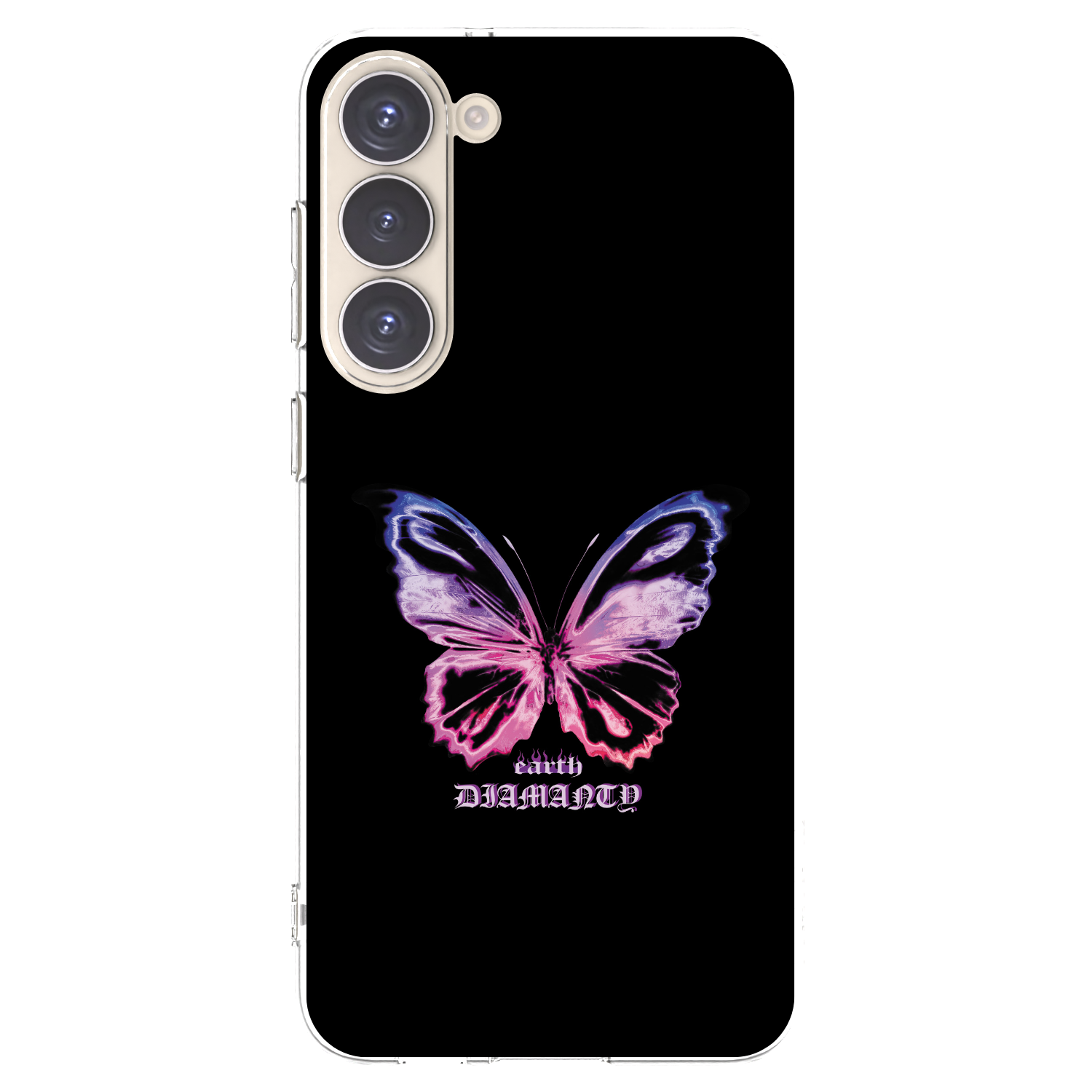 Picasee silikonowe przeźroczyste etui na Samsung Galaxy S23+ 5G - Diamanty Purple