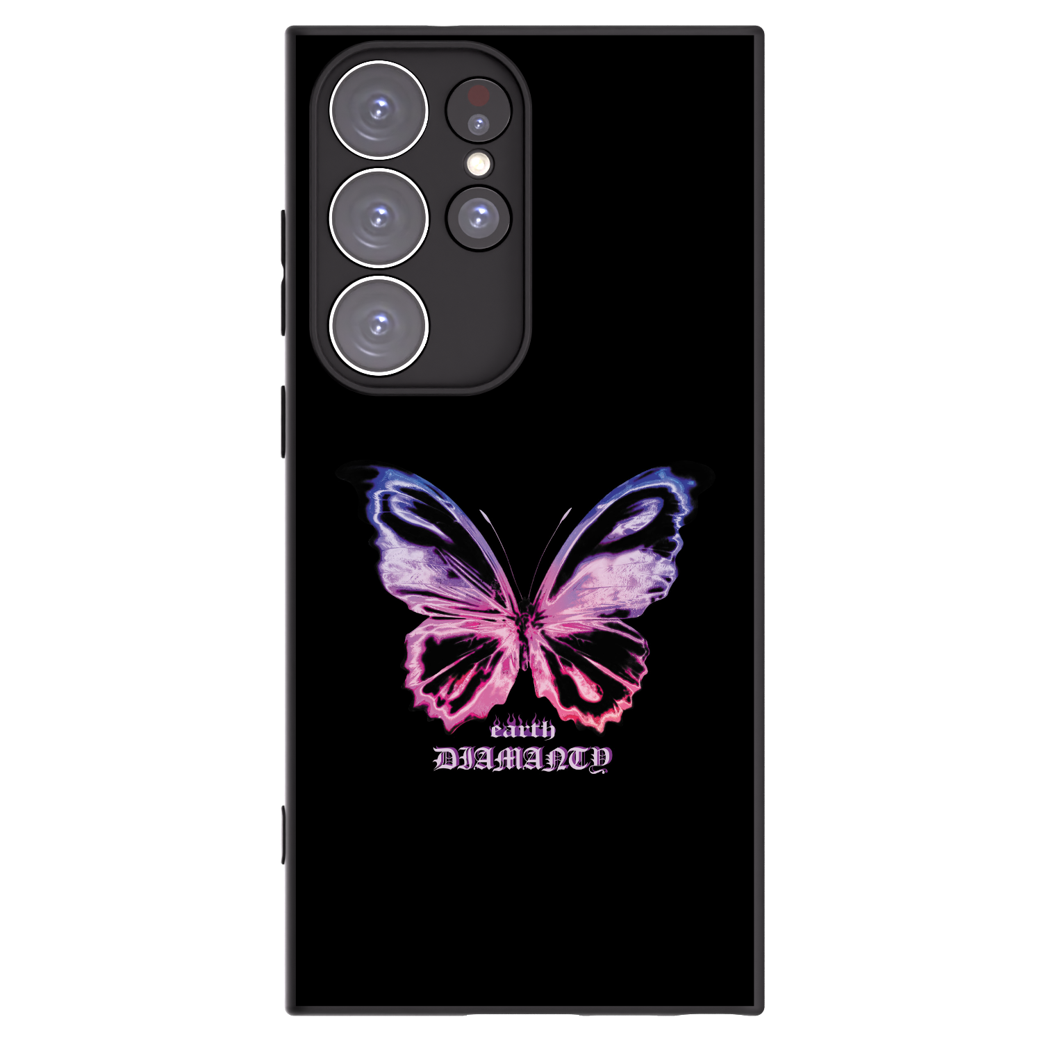 Picasee silikonowe czarne etui na Samsung Galaxy S23 Ultra 5G - Diamanty Purple