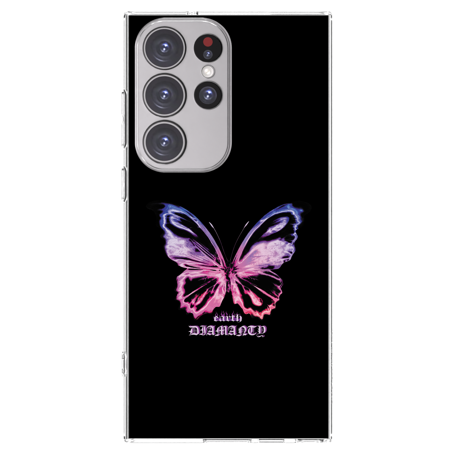 Picasee silikonowe przeźroczyste etui na Samsung Galaxy S23 Ultra 5G - Diamanty Purple