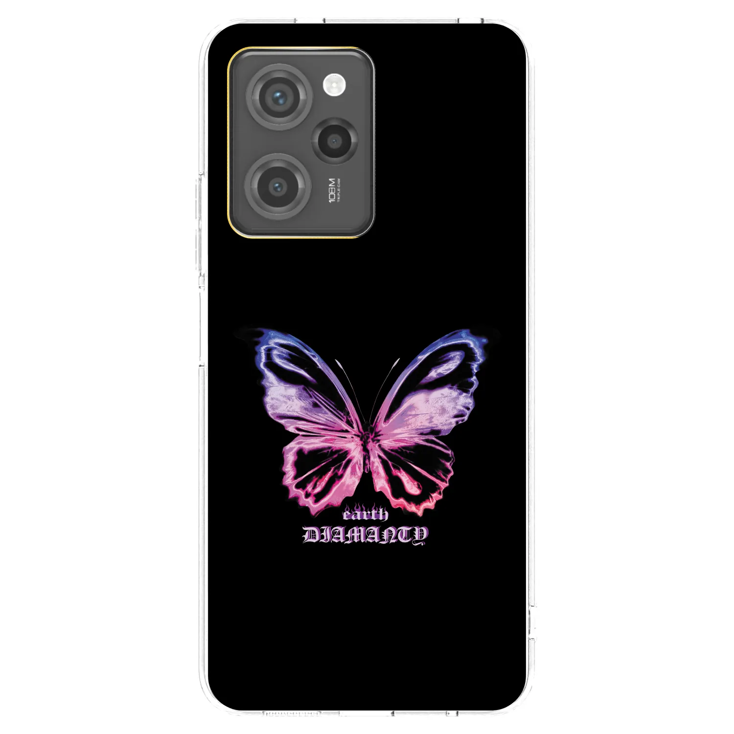 Picasee silikonowe przeźroczyste etui na Xiaomi Poco X5 Pro - Diamanty Purple