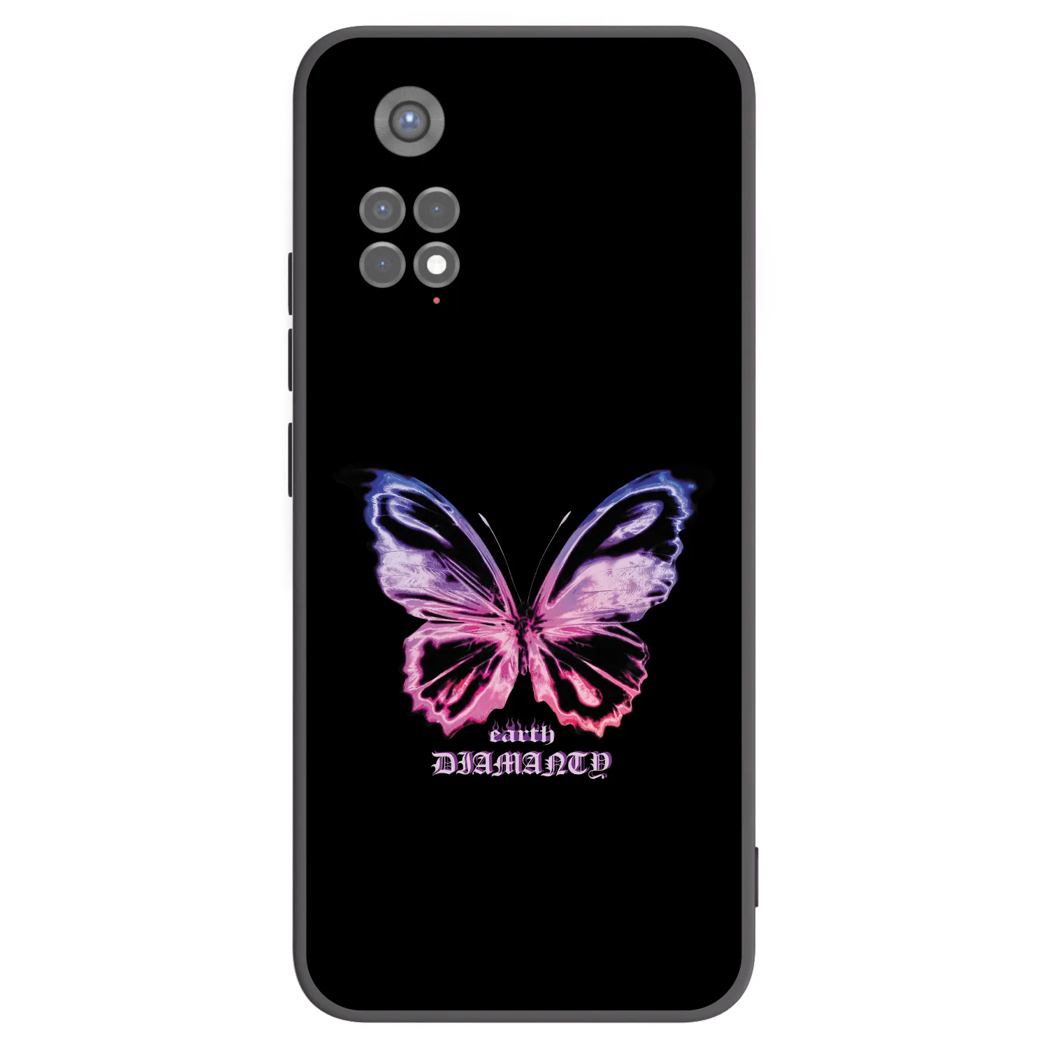 Picasee silikonowe czarne etui na Xiaomi Redmi Note 11S 5G - Diamanty Purple