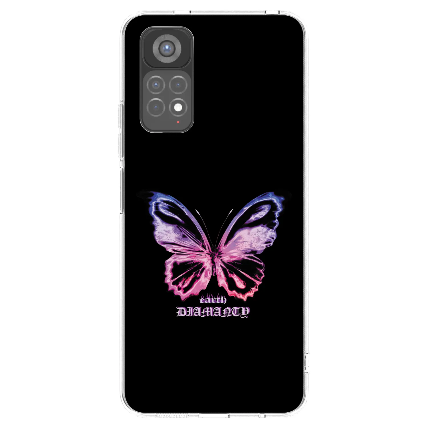 Picasee silikonowe przeźroczyste etui na Xiaomi Redmi Note 11S 5G - Diamanty Purple
