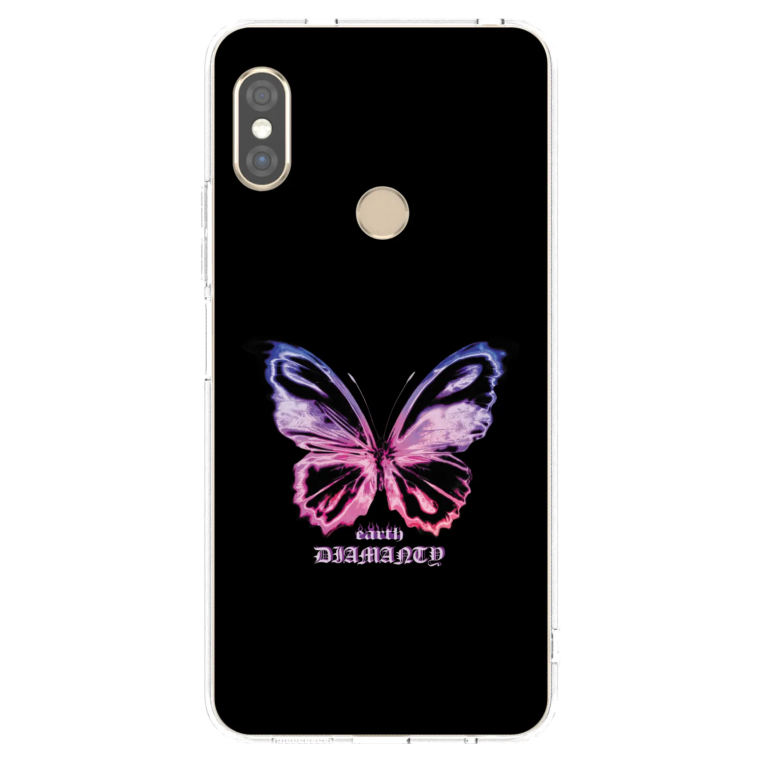 Picasee silikonowe przeźroczyste etui na Xiaomi Redmi Note 5 Global - Diamanty Purple