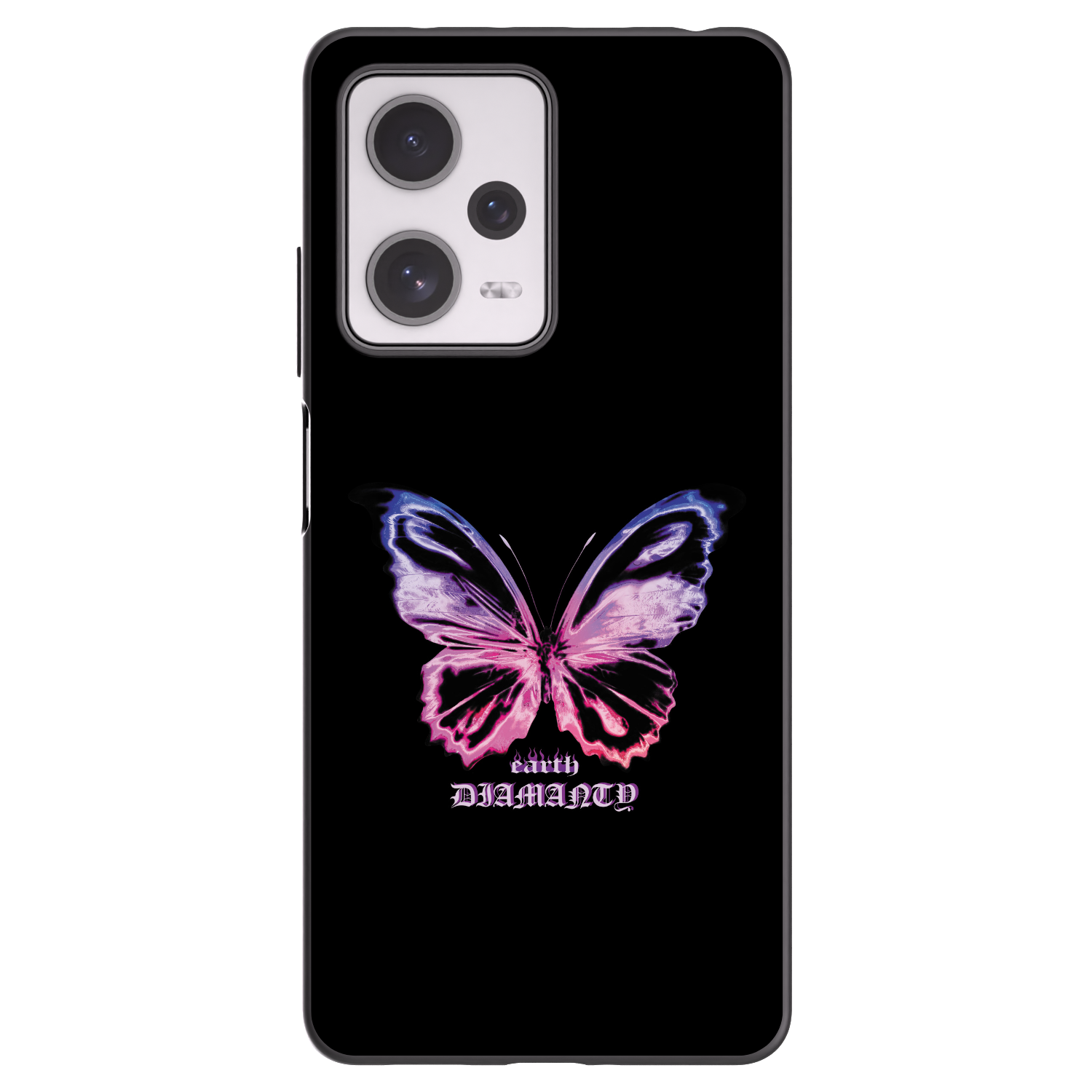 Picasee silikonowe czarne etui na Xiaomi Redmi Note 12 Pro+ 5G - Diamanty Purple