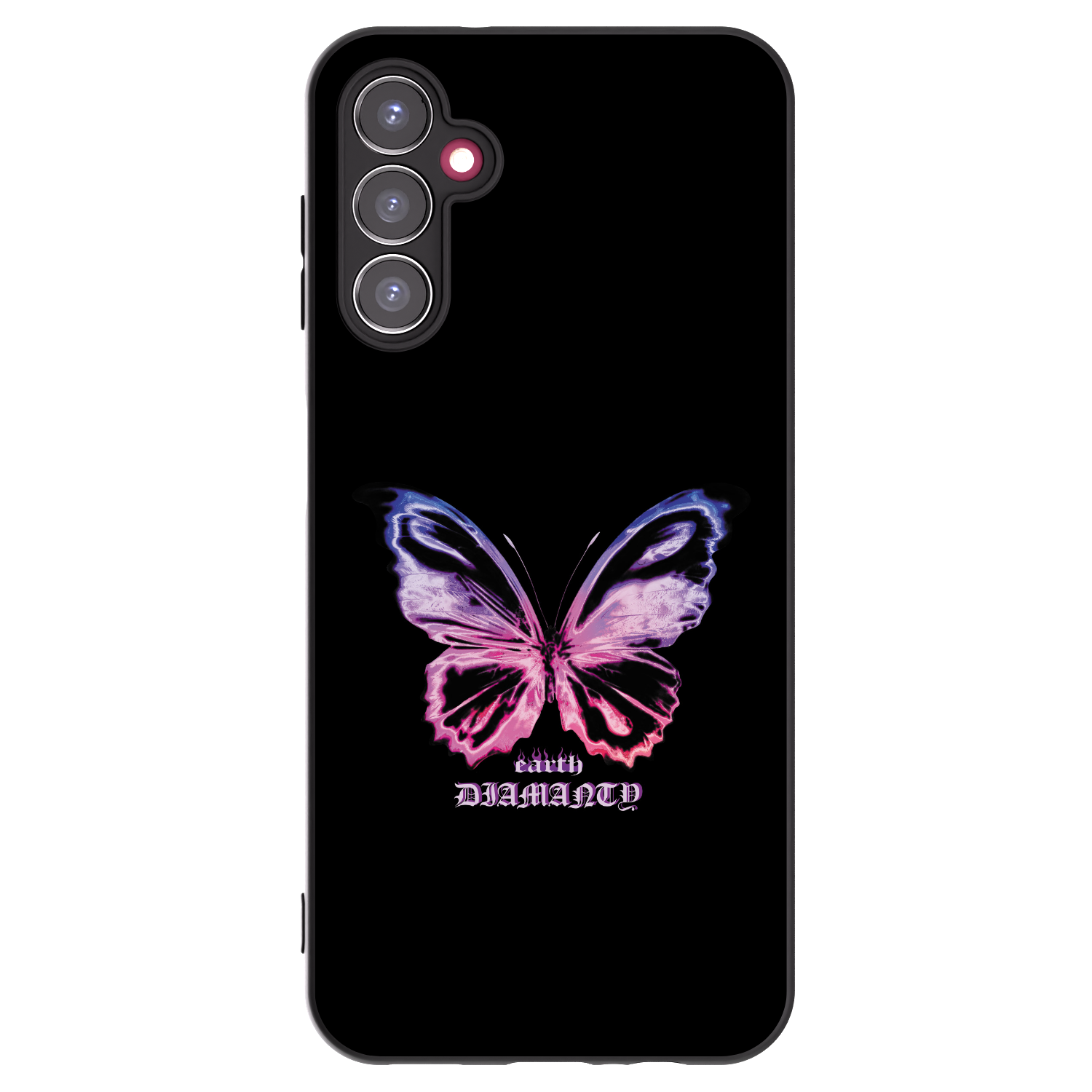 Picasee silikonowe czarne etui na Samsung Galaxy A14 4G A145R - Diamanty Purple