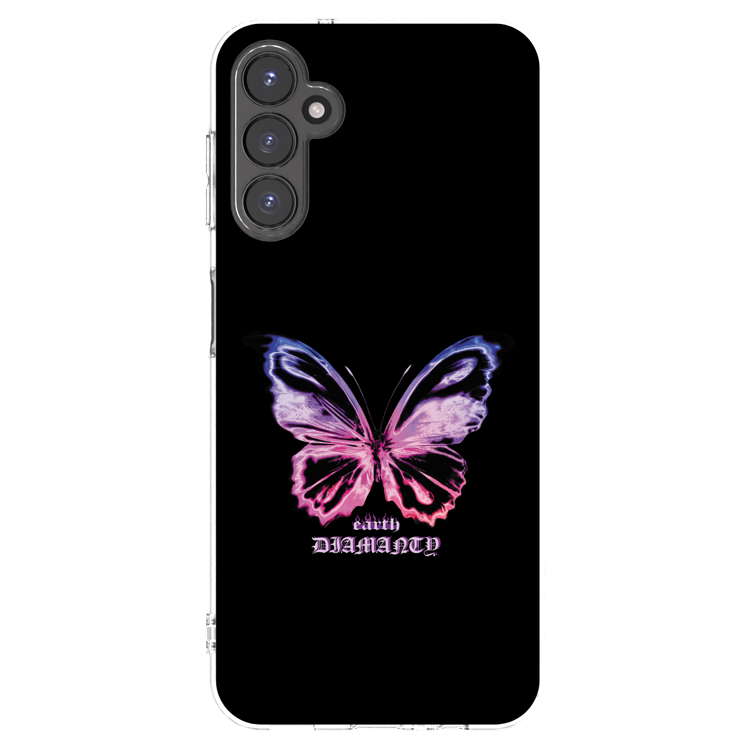 Picasee silikonowe przeźroczyste etui na Samsung Galaxy A14 4G A145R - Diamanty Purple