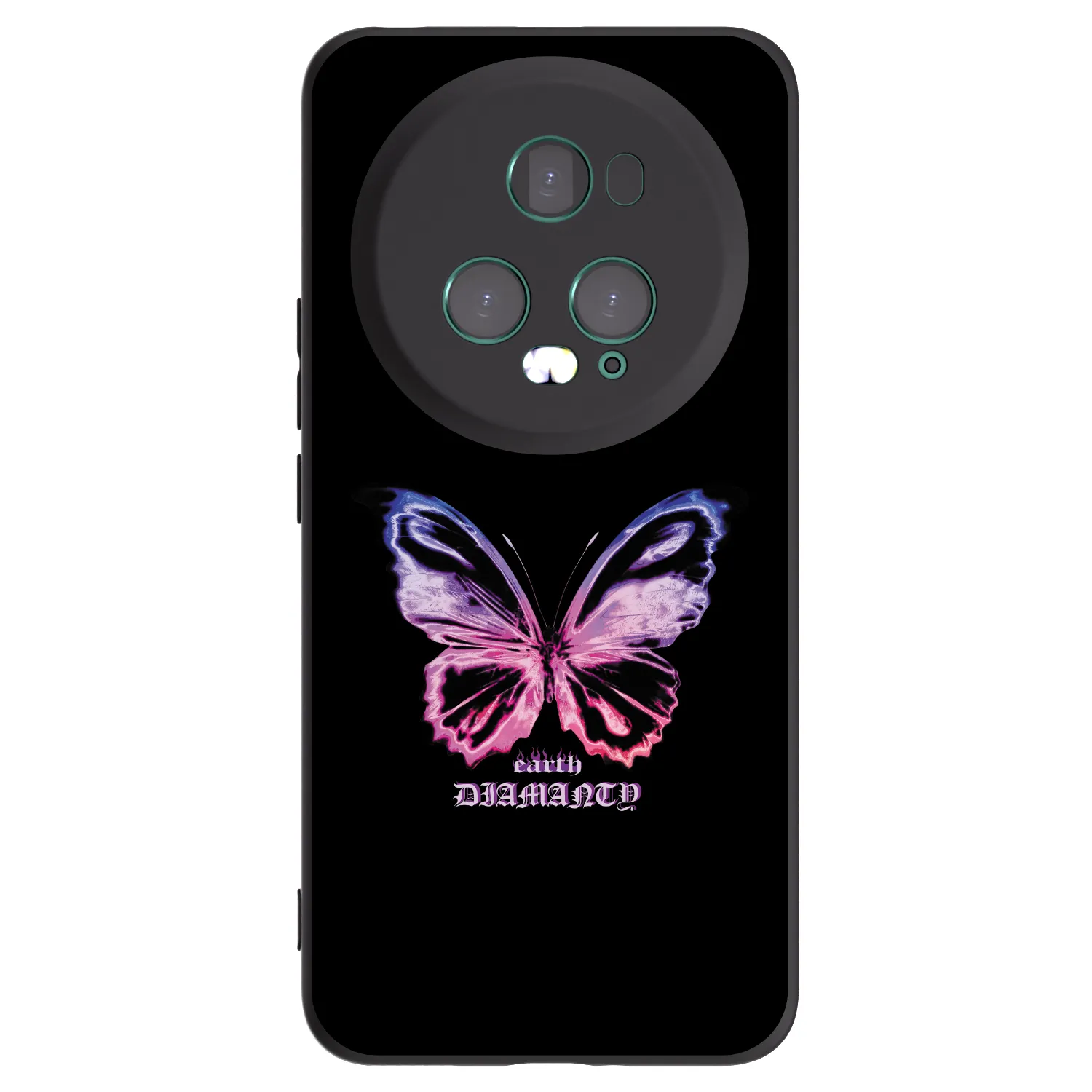 Picasee silikonowe czarne etui na Honor Magic5 Pro - Diamanty Purple