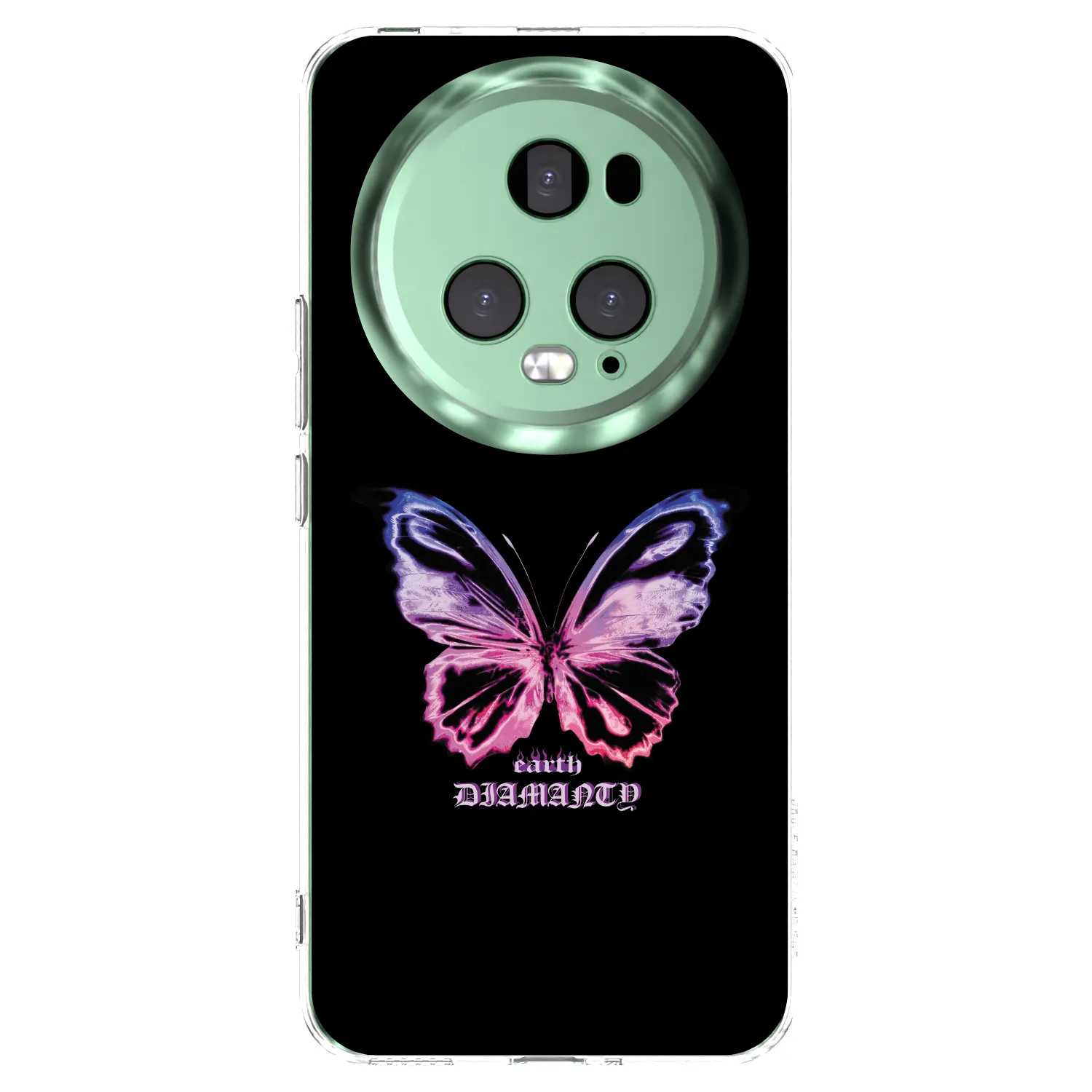 Picasee silikonowe przeźroczyste etui na Honor Magic5 Pro - Diamanty Purple